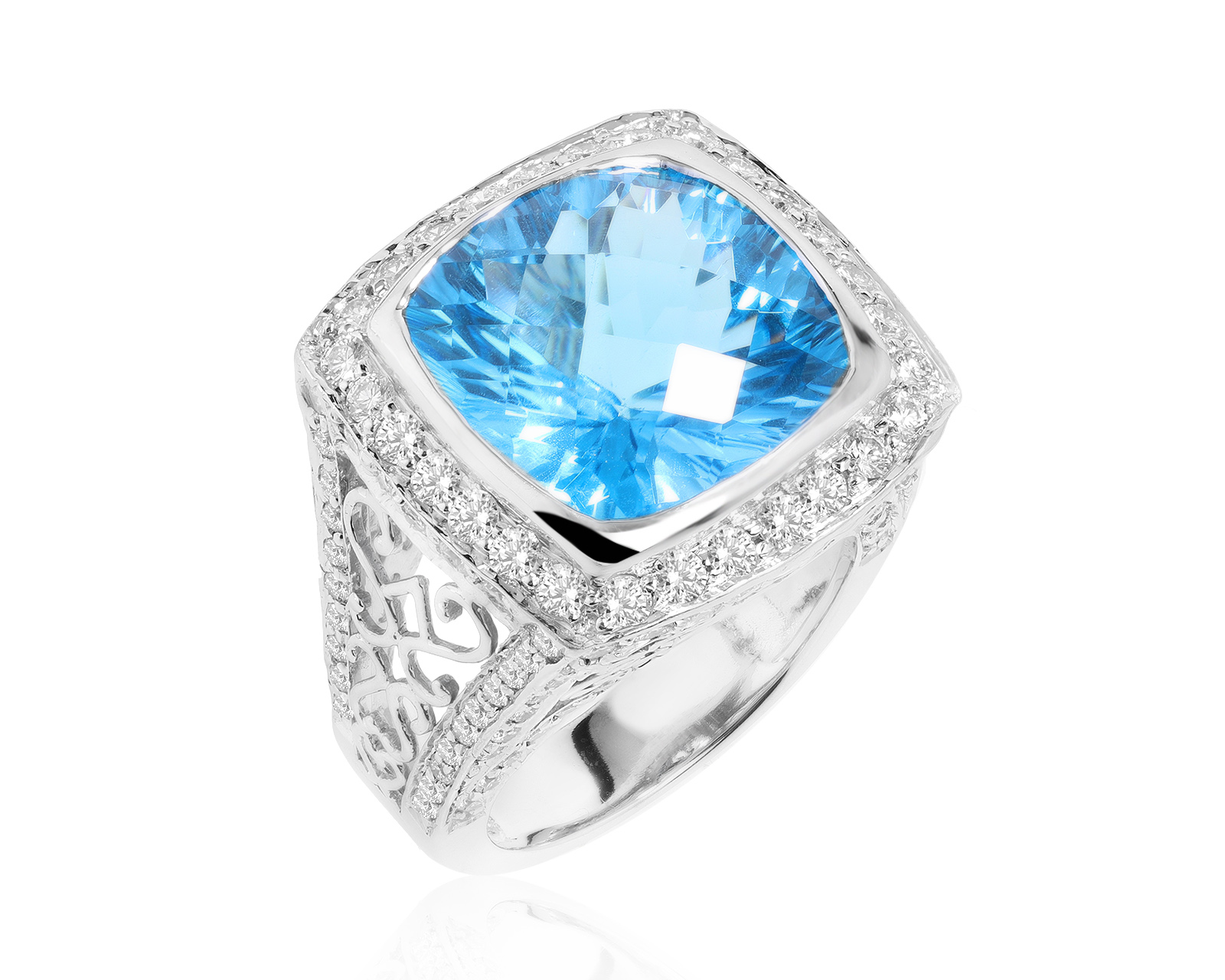 Завораживающее золотое кольцо с топазом 20.80ct 240921/1