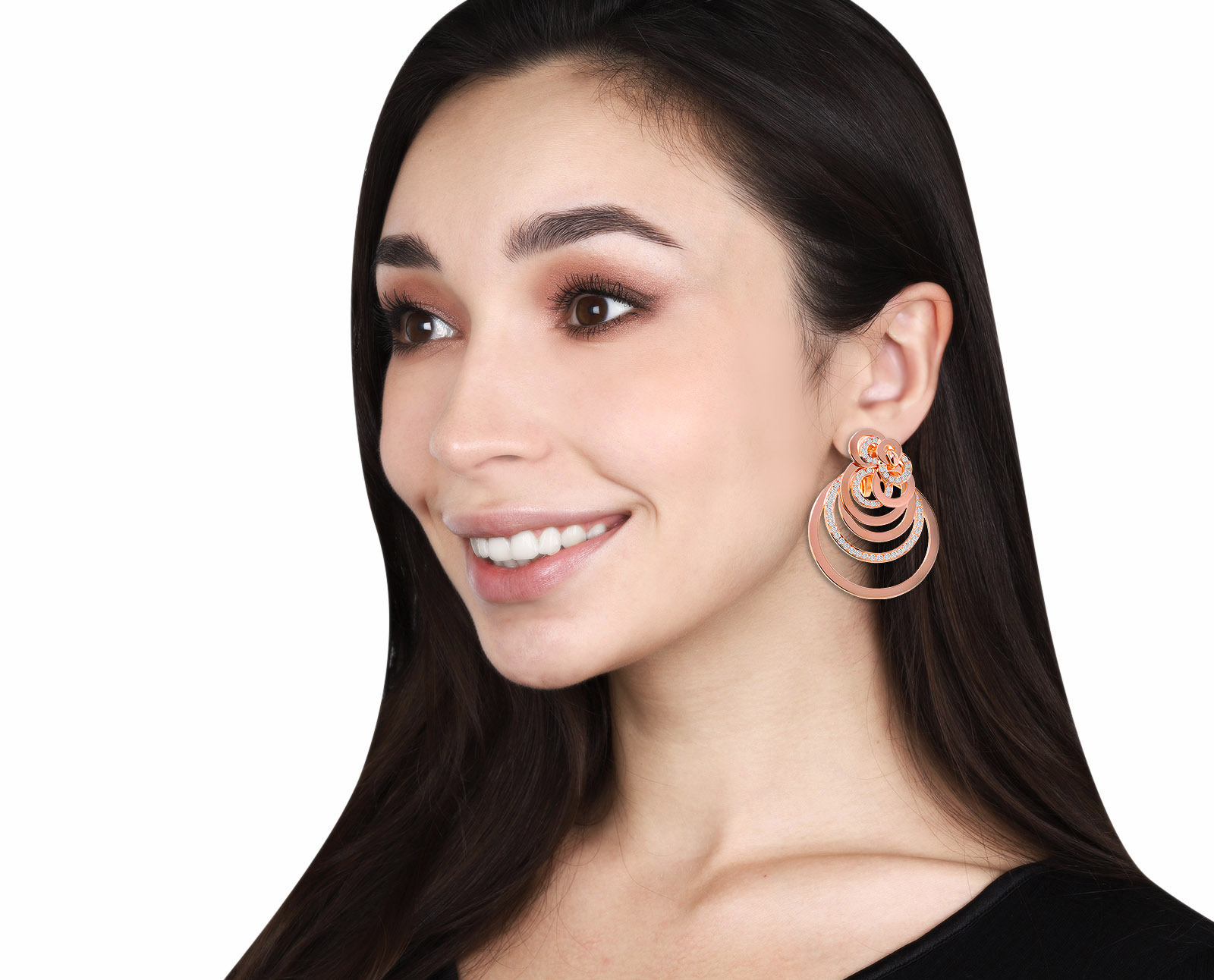 Потрясающие золотые серьги с бриллиантами 5.26ct