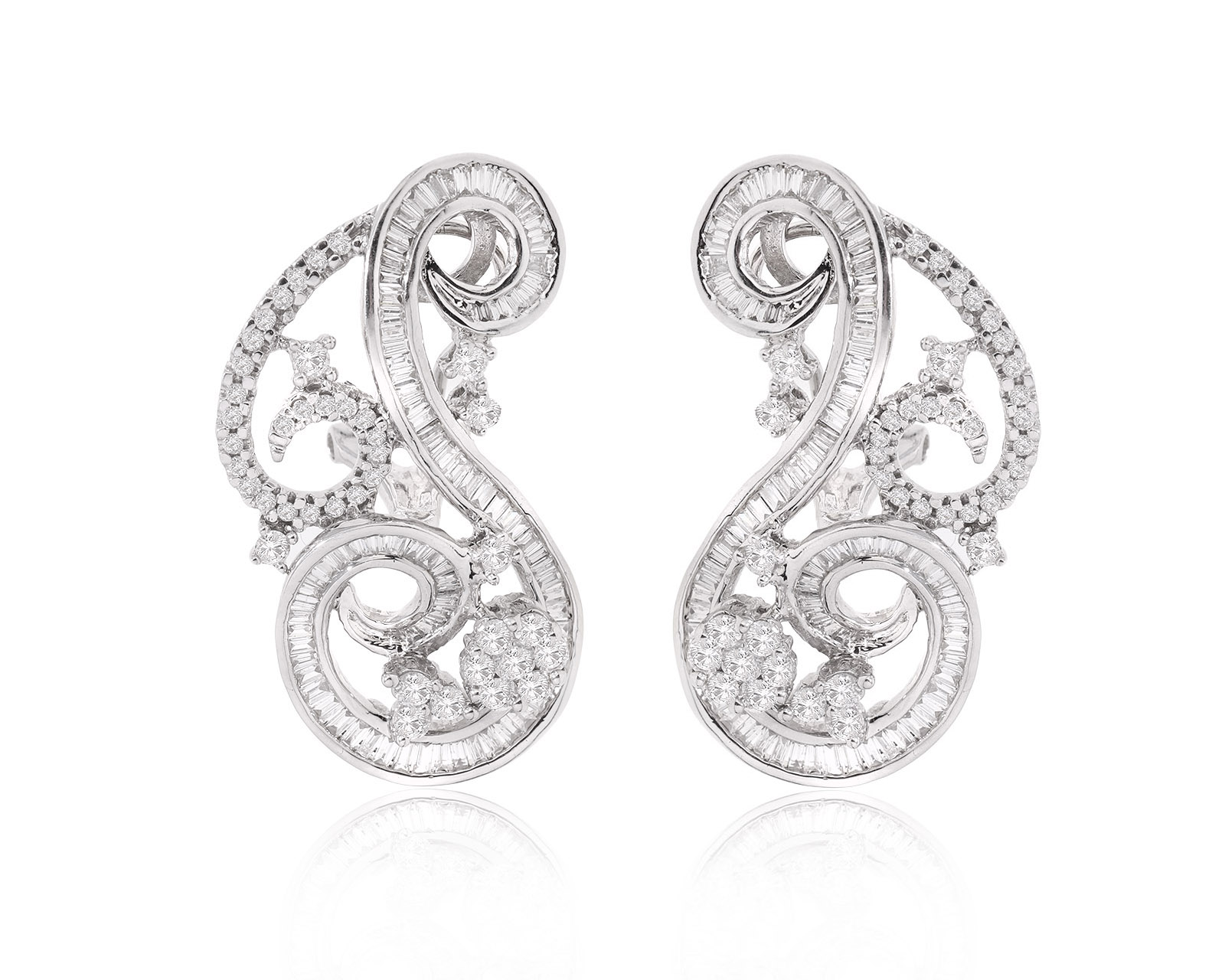 Золотые серьги с бриллиантами 2.24ct 171224/10