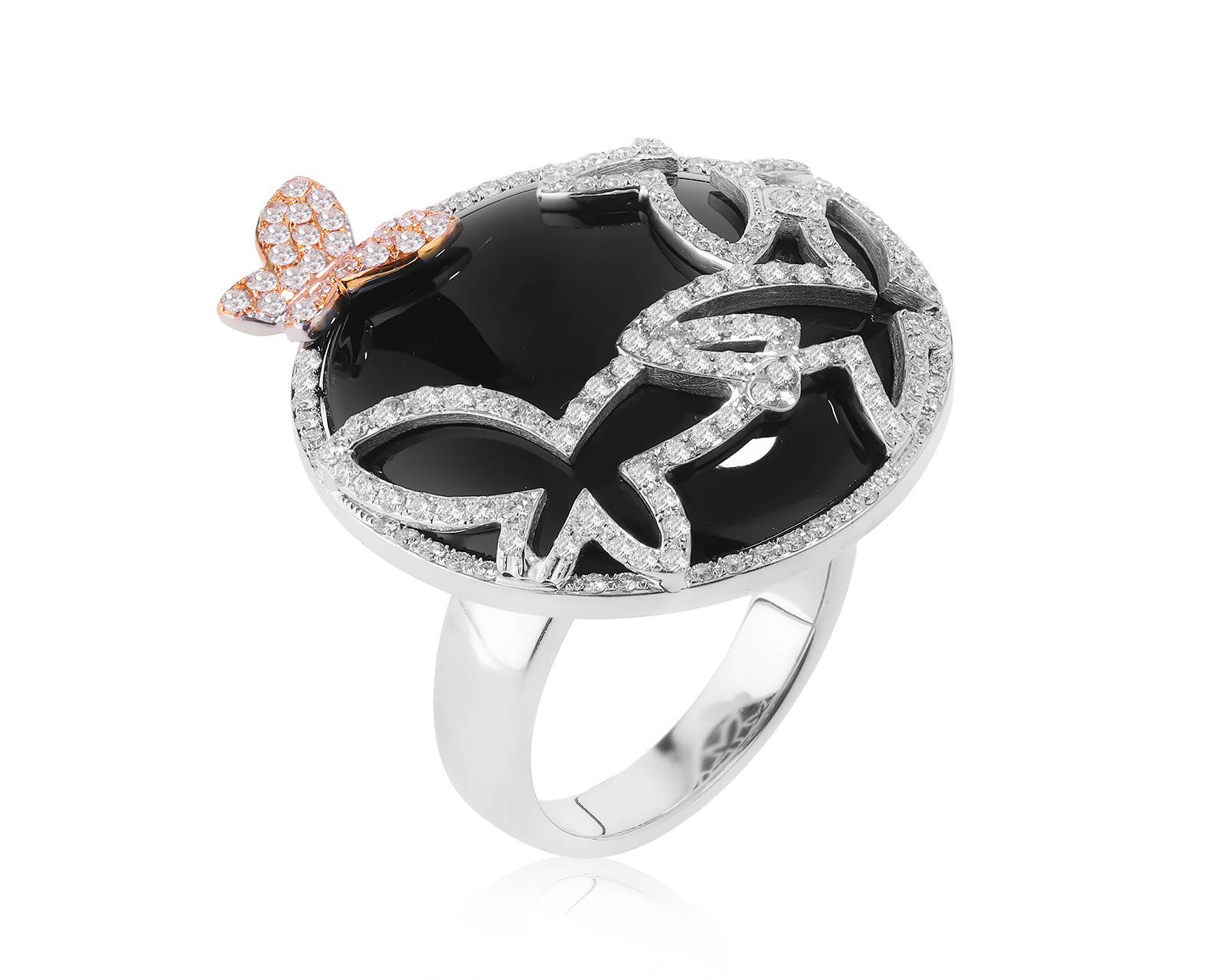 Золотое кольцо с черным ониксом 12.40ct 160923/2