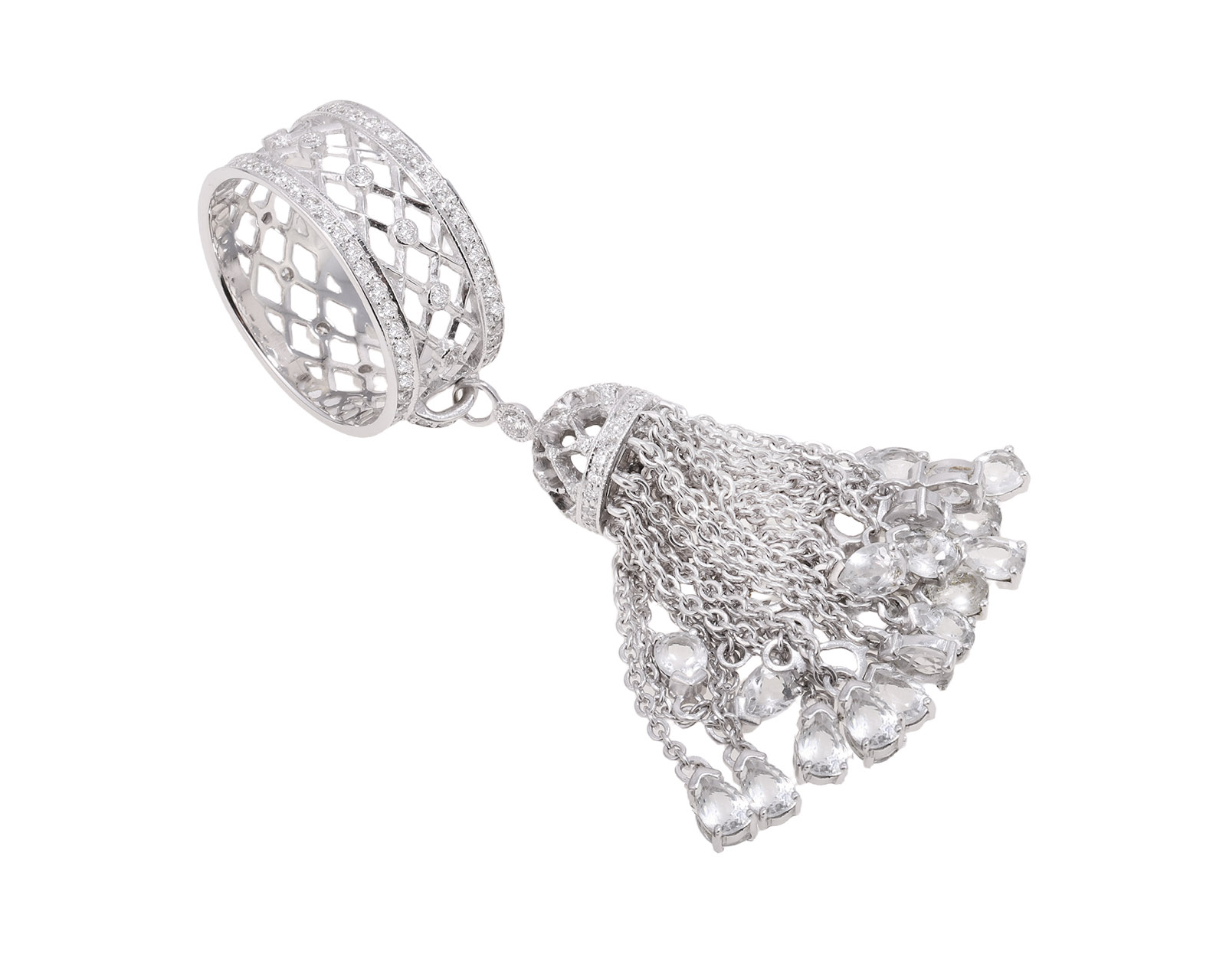 Оригинальное золотое кольцо с топазами 3.35ct Yana 170325/2