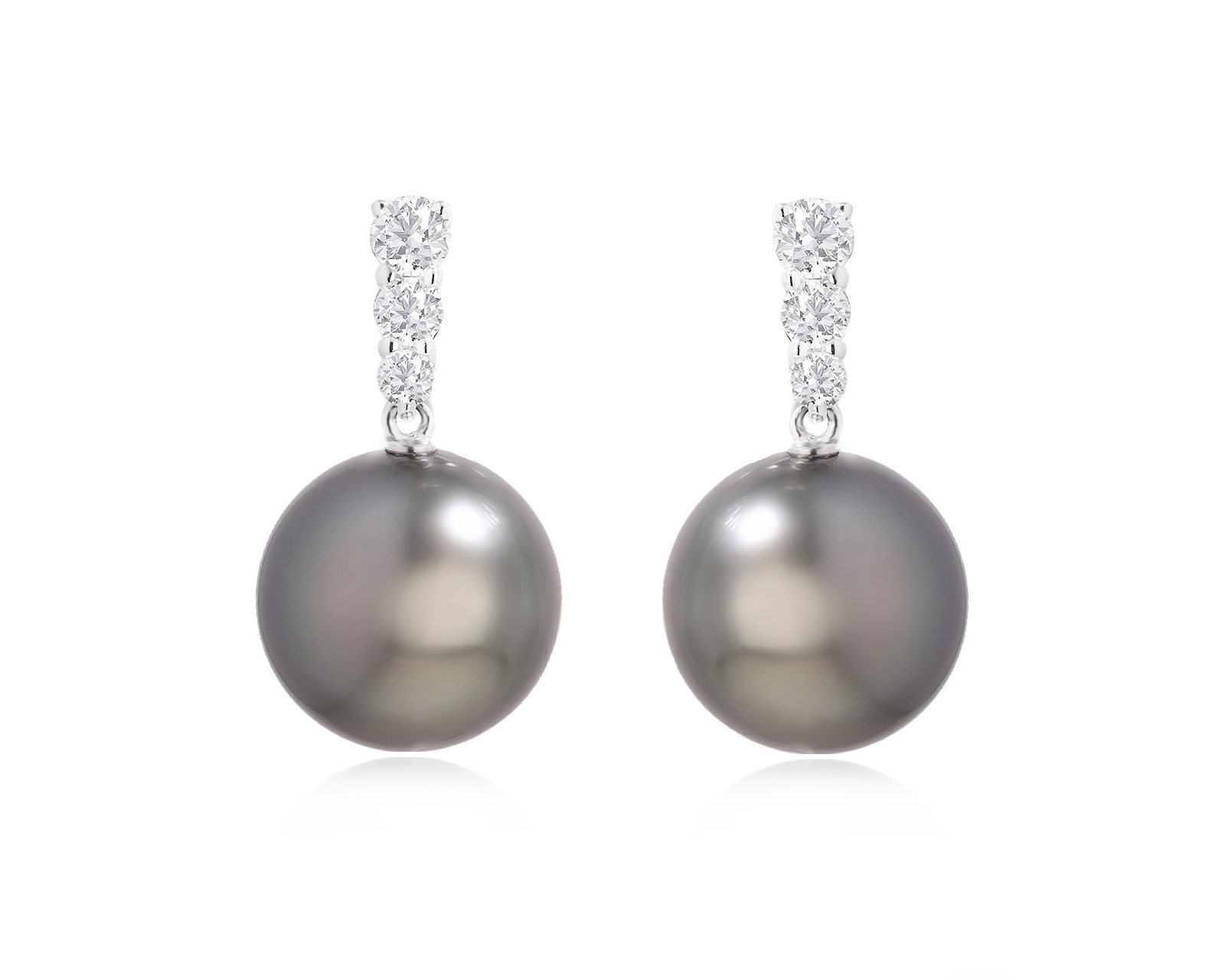 Оригинальные золотые серьги с жемчугом 11.50 мм Mikimoto 121025/1