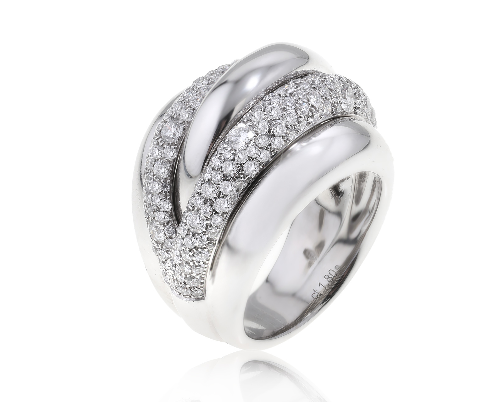 Оригинальное золотое кольцо с бриллиантами 1.80ct Crivelli 110424/КМ12