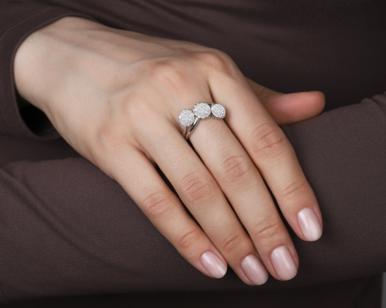 Золотое кольцо с бриллиантами 1.16ct