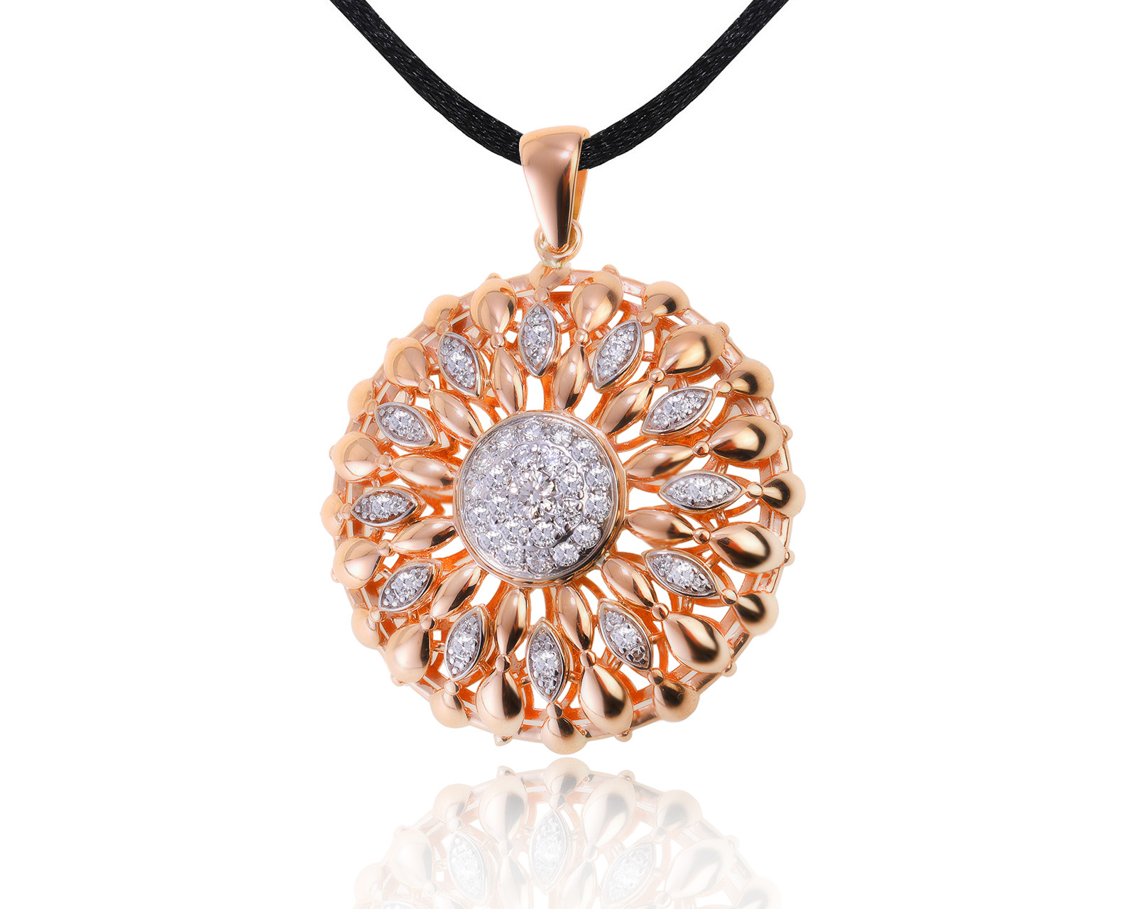 Золотой кулон с бриллиантами 1.22ct