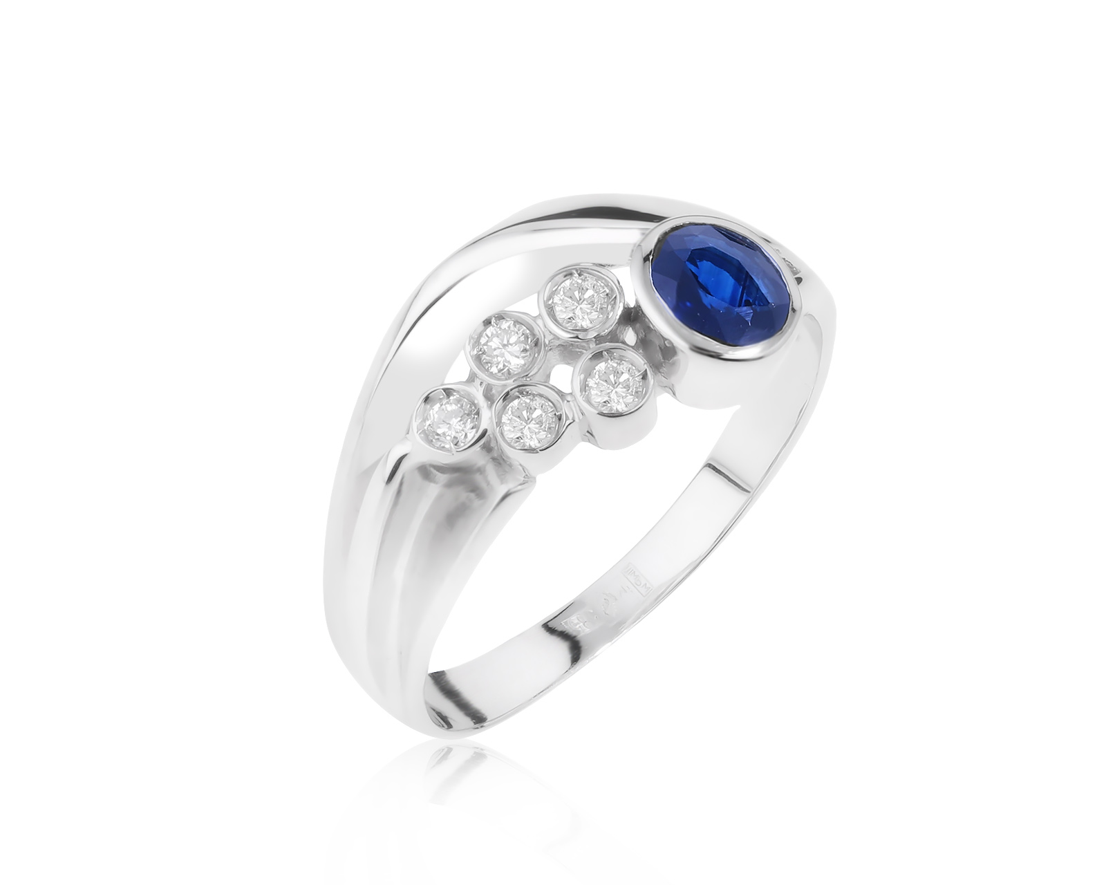 Притягательное золотое кольцо с сапфиром 0.39ct 120222/1