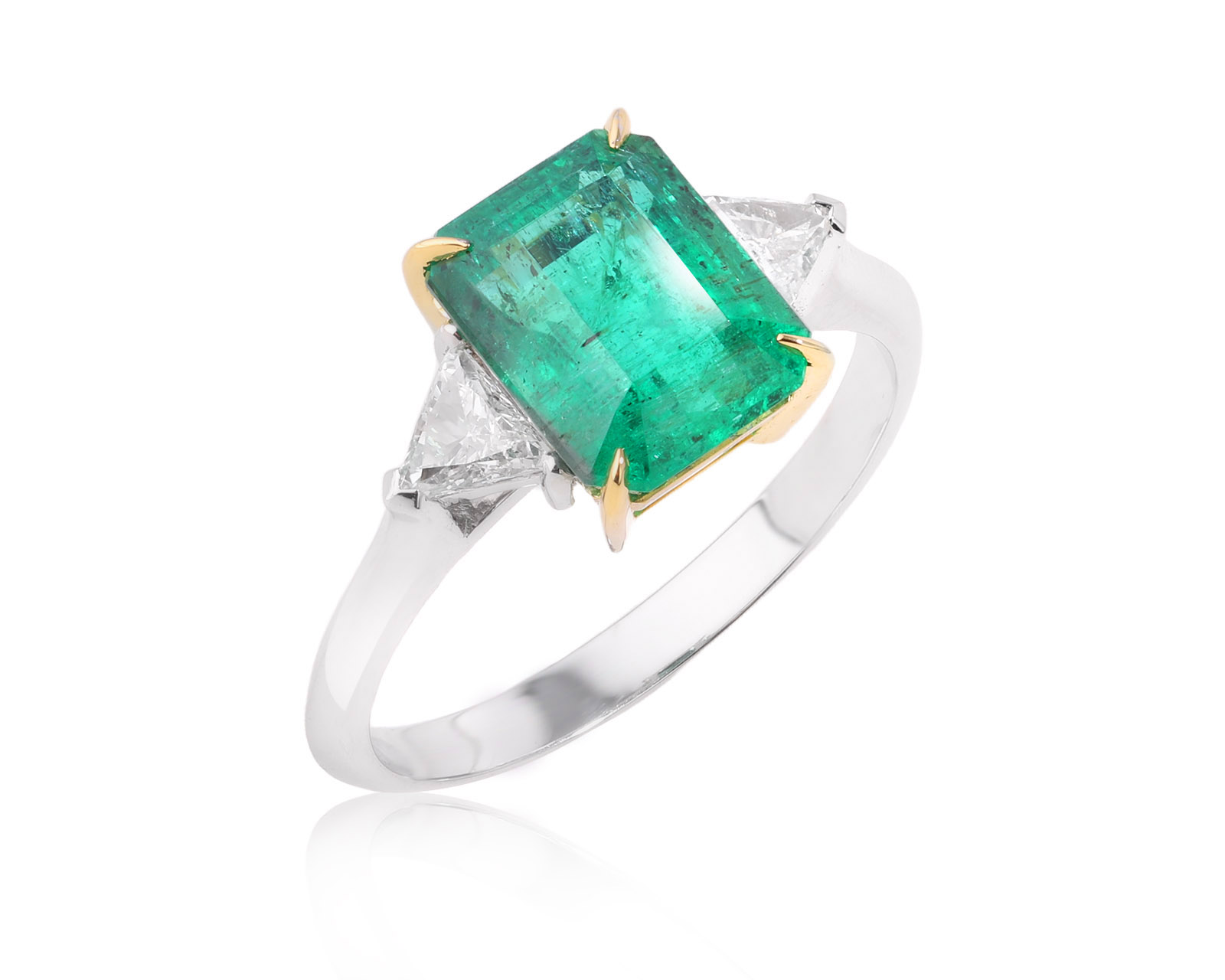 Золотое кольцо с изумрудом Замбия 2.77ct Evgeny Matveev 050525/Б159