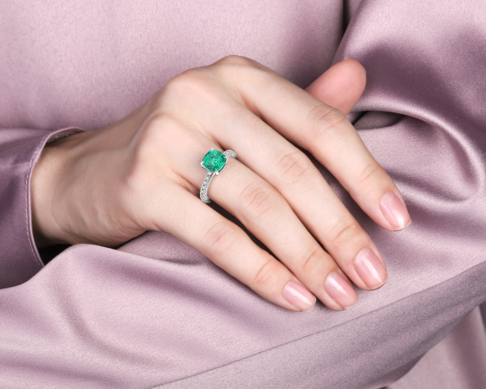 Золотое кольцо с изумрудом Замбия 2.42ct Evgeny Matveev