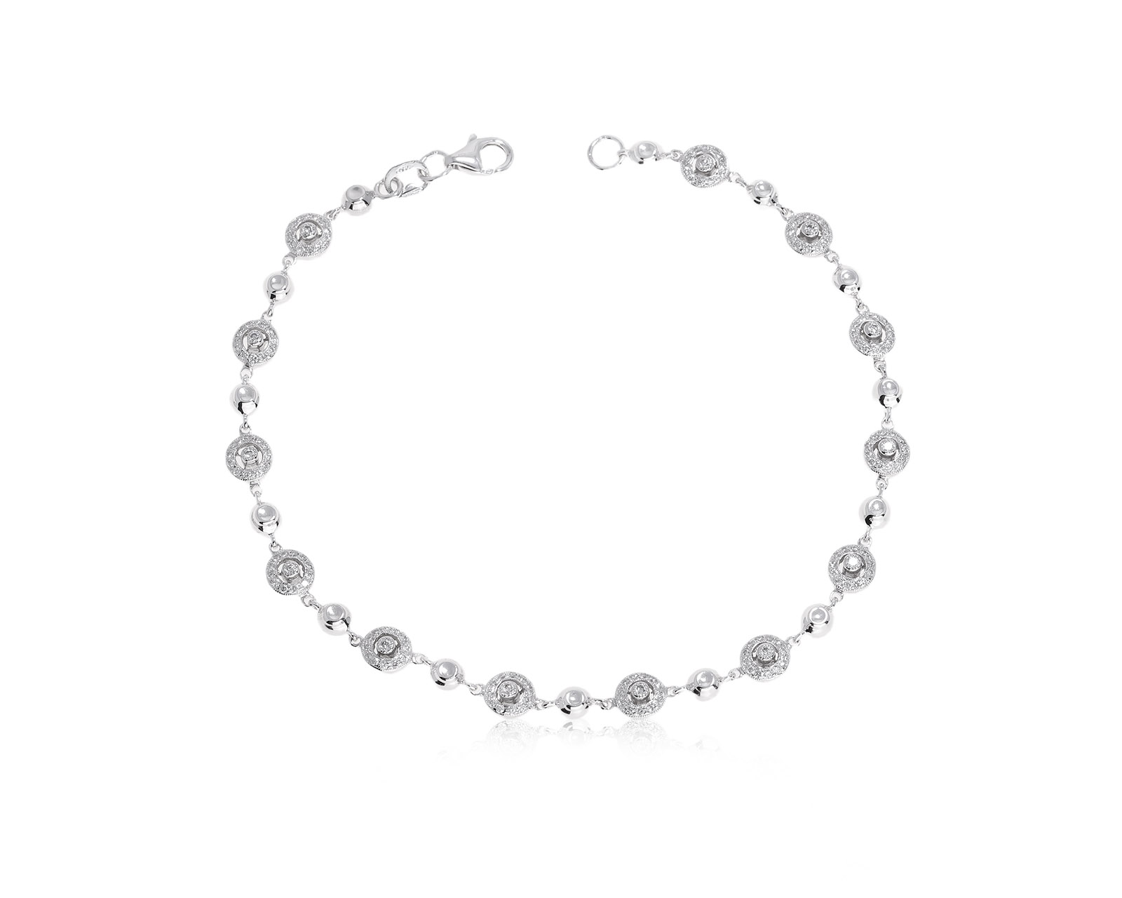 Золотой браслет с бриллиантами 0.91ct