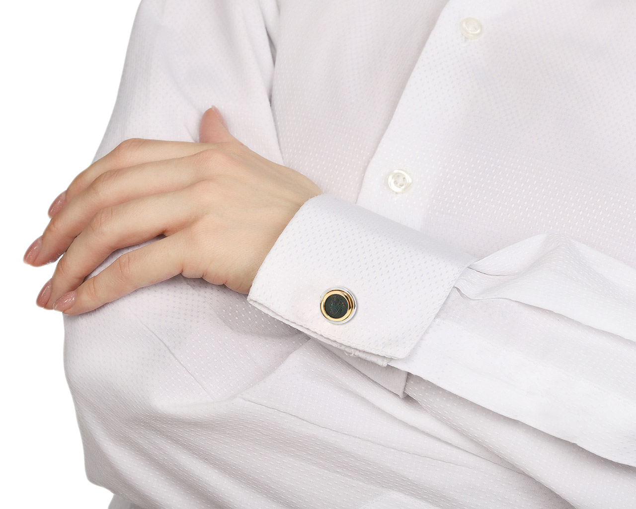 Оригинальные золотые запонки Taverna