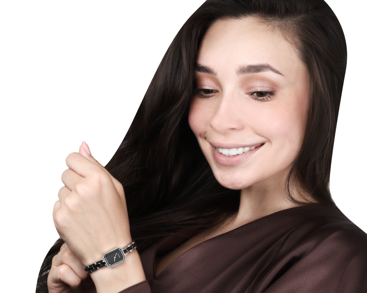 Оригинальные стальные часы с бриллиантами 0.26ct Chanel Premiere