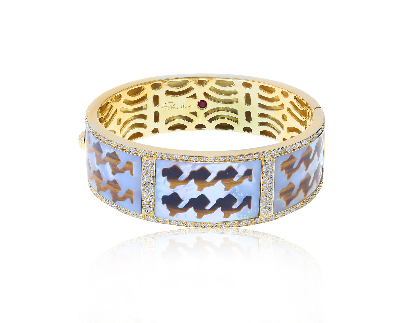 Оригинальный золотой браслет с перламутром Roberto Coin 280823/9