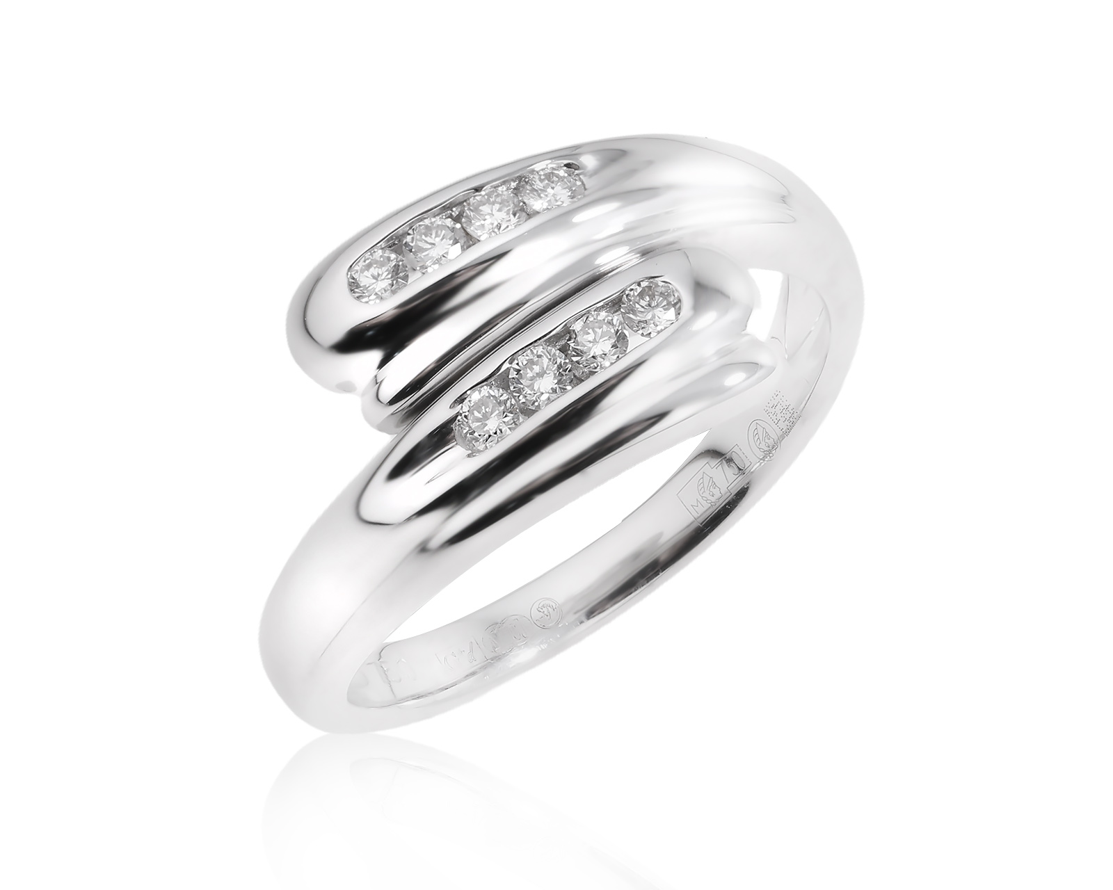 Оригинальное золотое кольцо с бриллиантами 0.16ct Gassan 220825/6