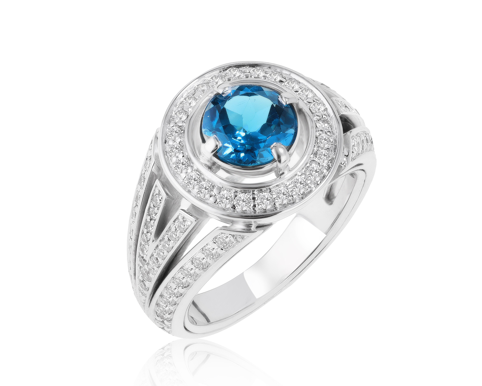 Стильное золотое кольцо с топазом 2.53ct 120122/2