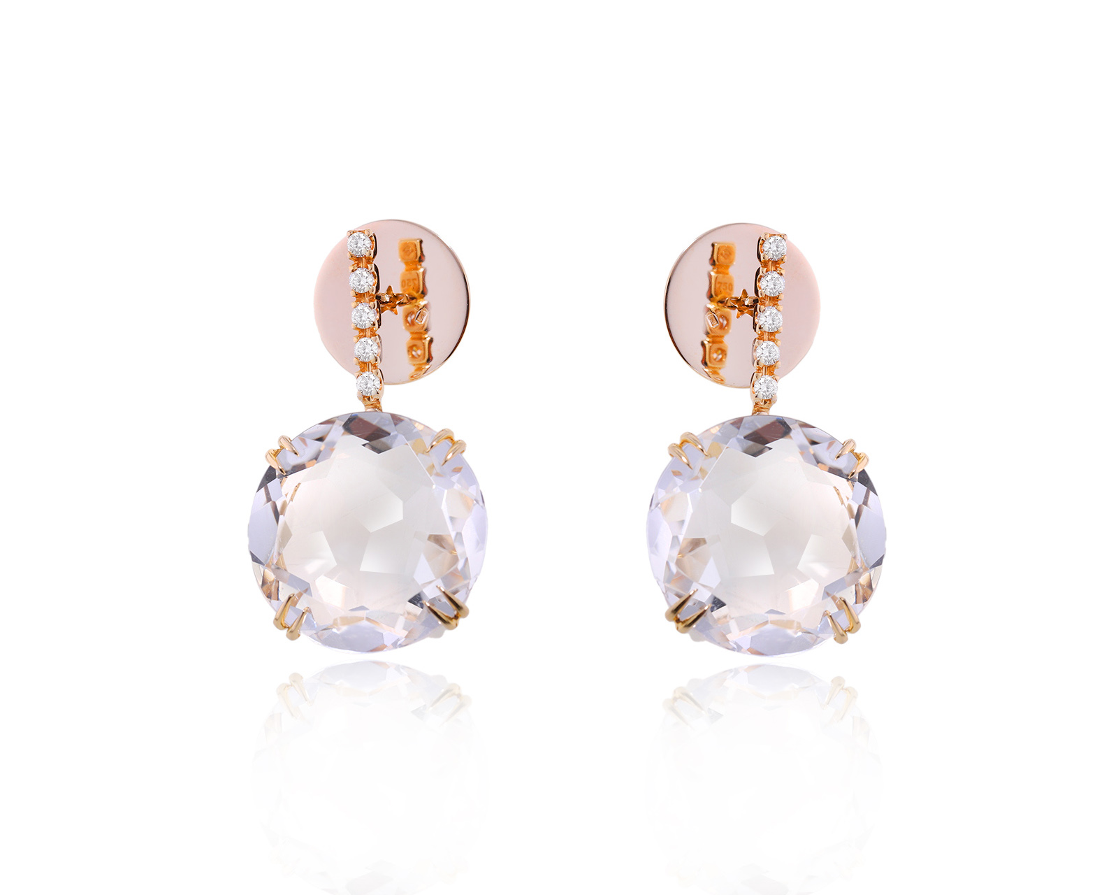 Оригинальные золотые серьги с хрусталем 18.80ct H.Stern 140724/3