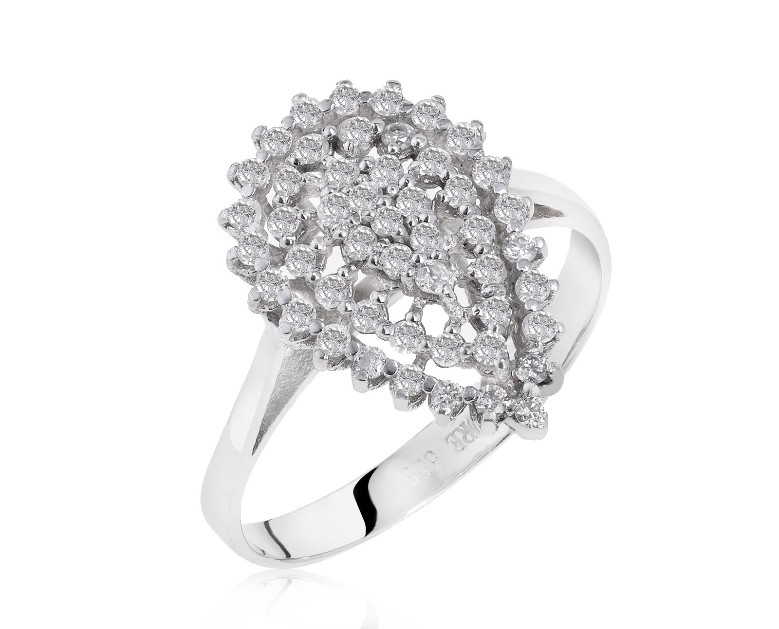 Роскошное золотое кольцо с бриллиантами 0.58ct 080821/1