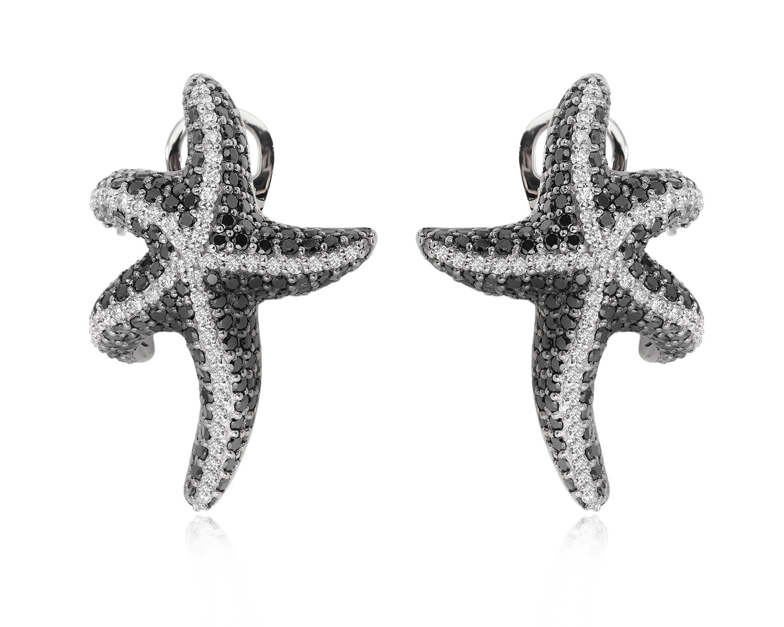 Золотые серьги с бриллиантами 3.74ct 071025/3