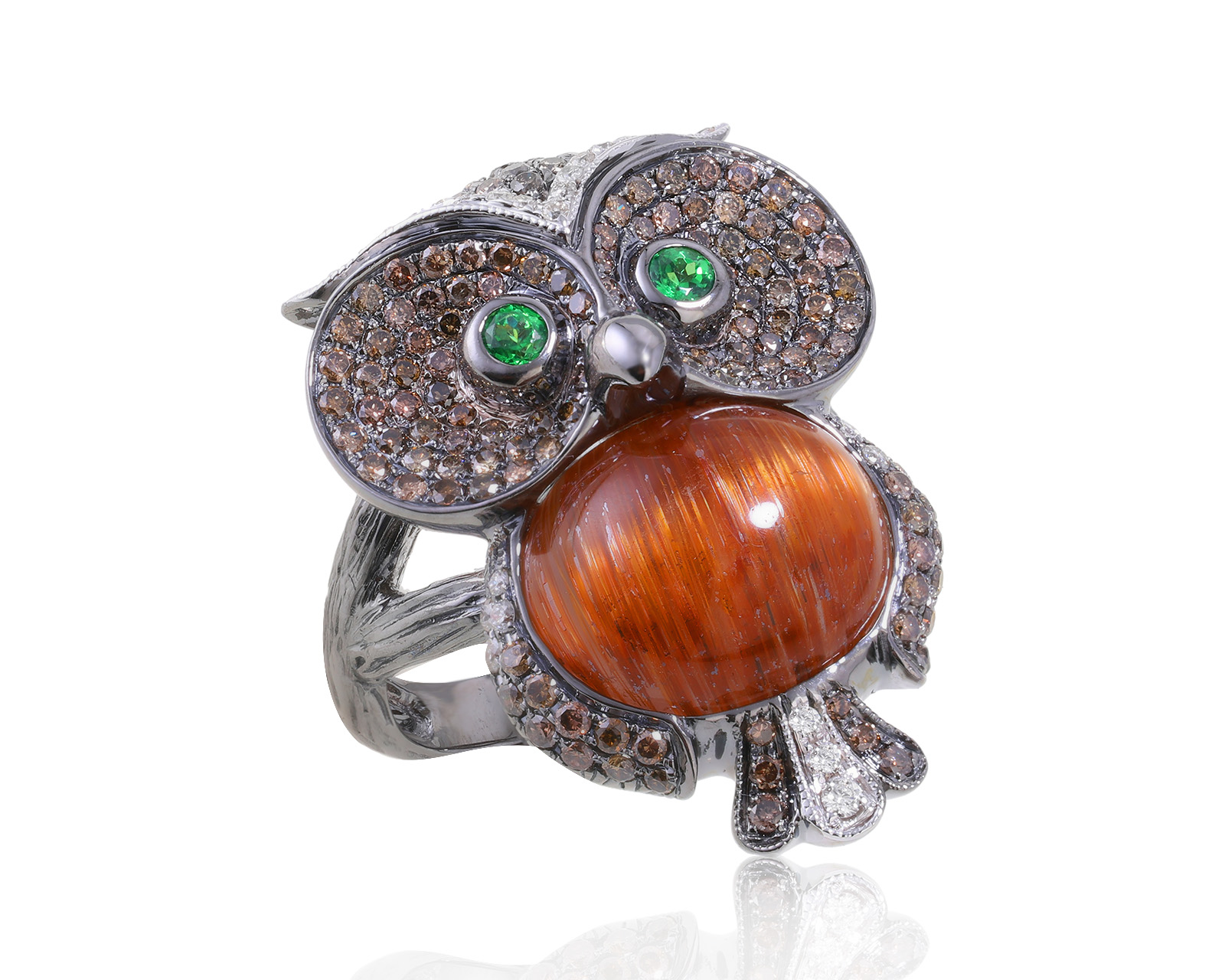 Золотое кольцо с кварцем 10.80ct и бриллиантами 1.42ct 020224/1