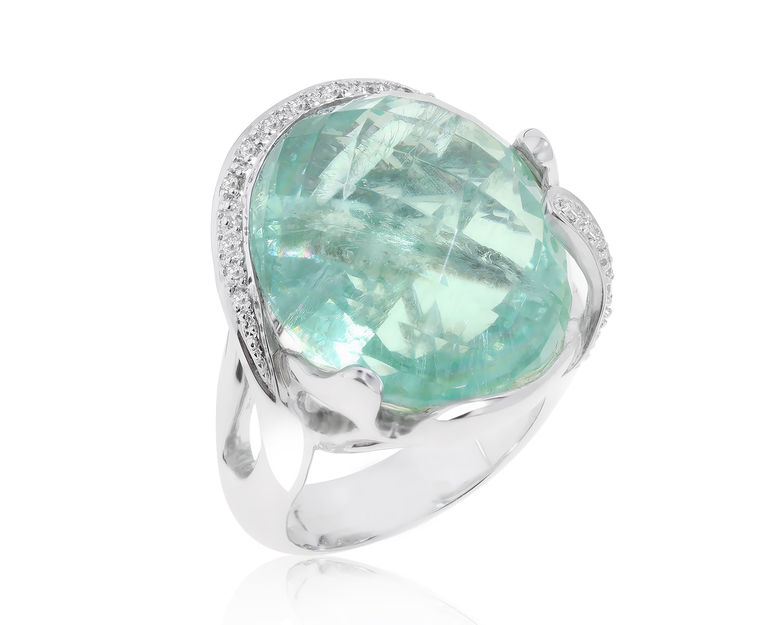 Притягательное золотое кольцо с ситаллом 40.15ct 080422/1