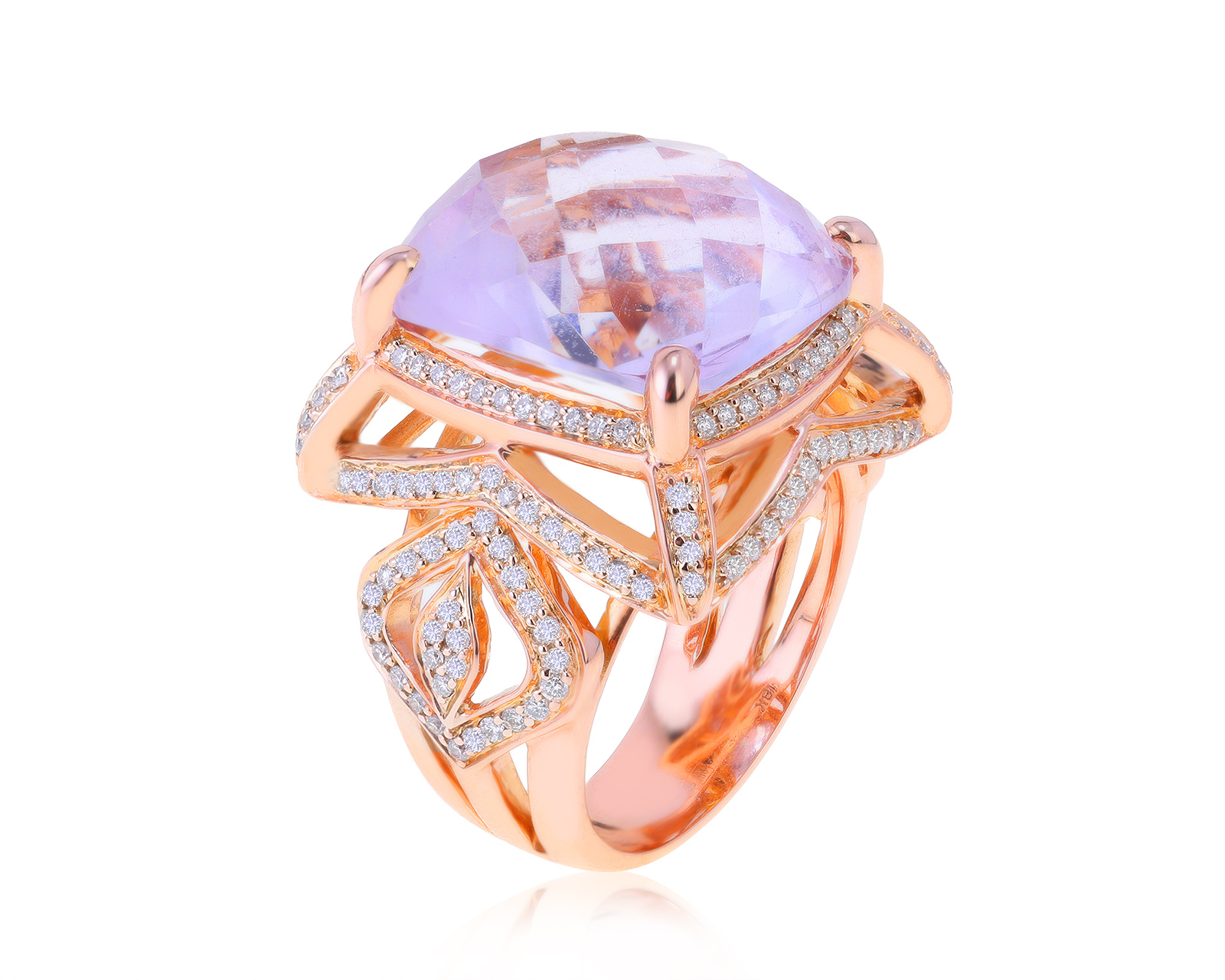 Великолепное золотое кольцо с аметистом 11.23ct 301221/1