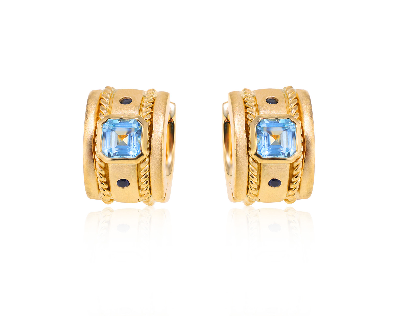 Оригинальные золотые серьги с топазами 1.56ct H.Stern 211024/3