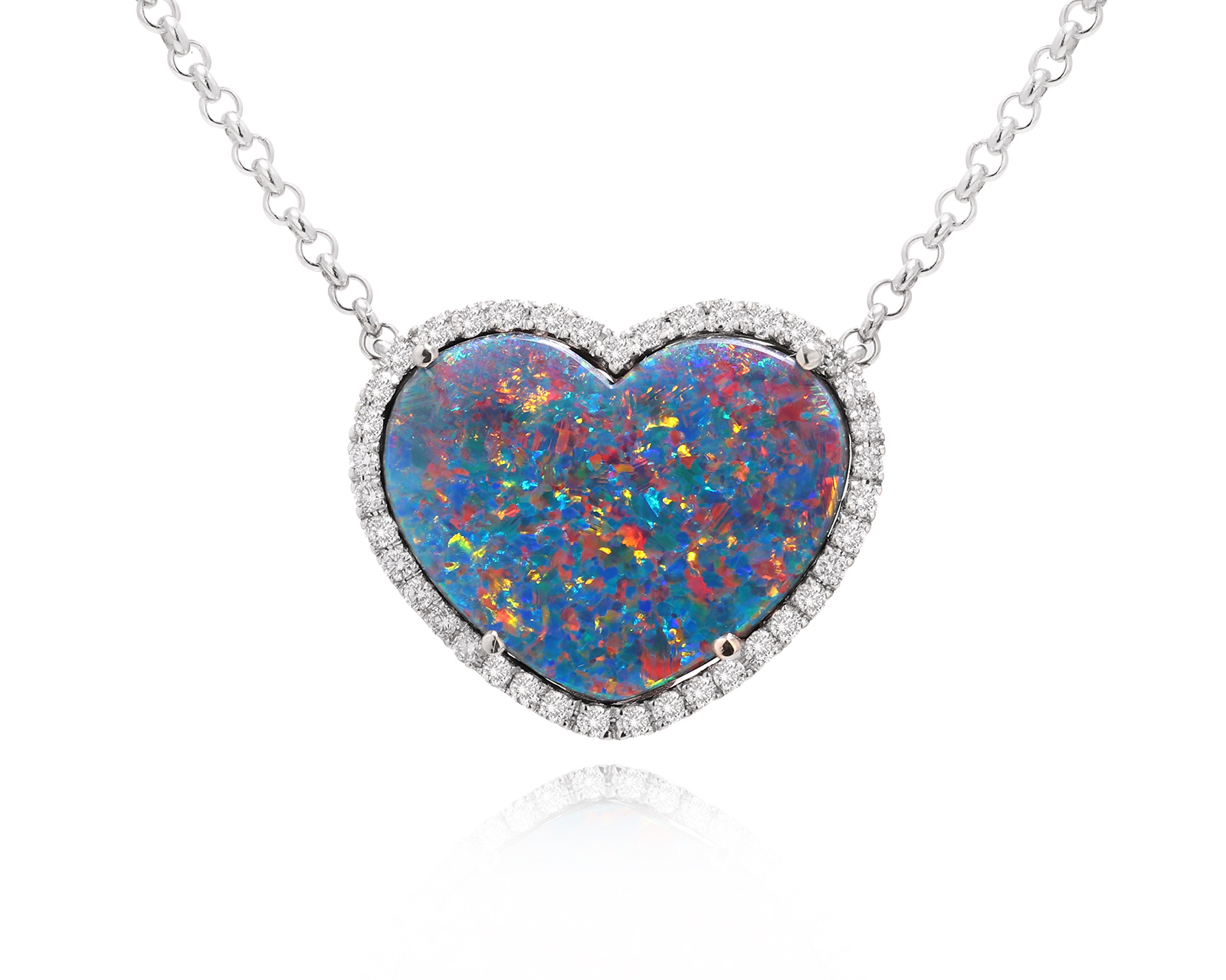 Золотое колье с опалом Австралия 8.46ct Evgeny Matveev 240325/Б120