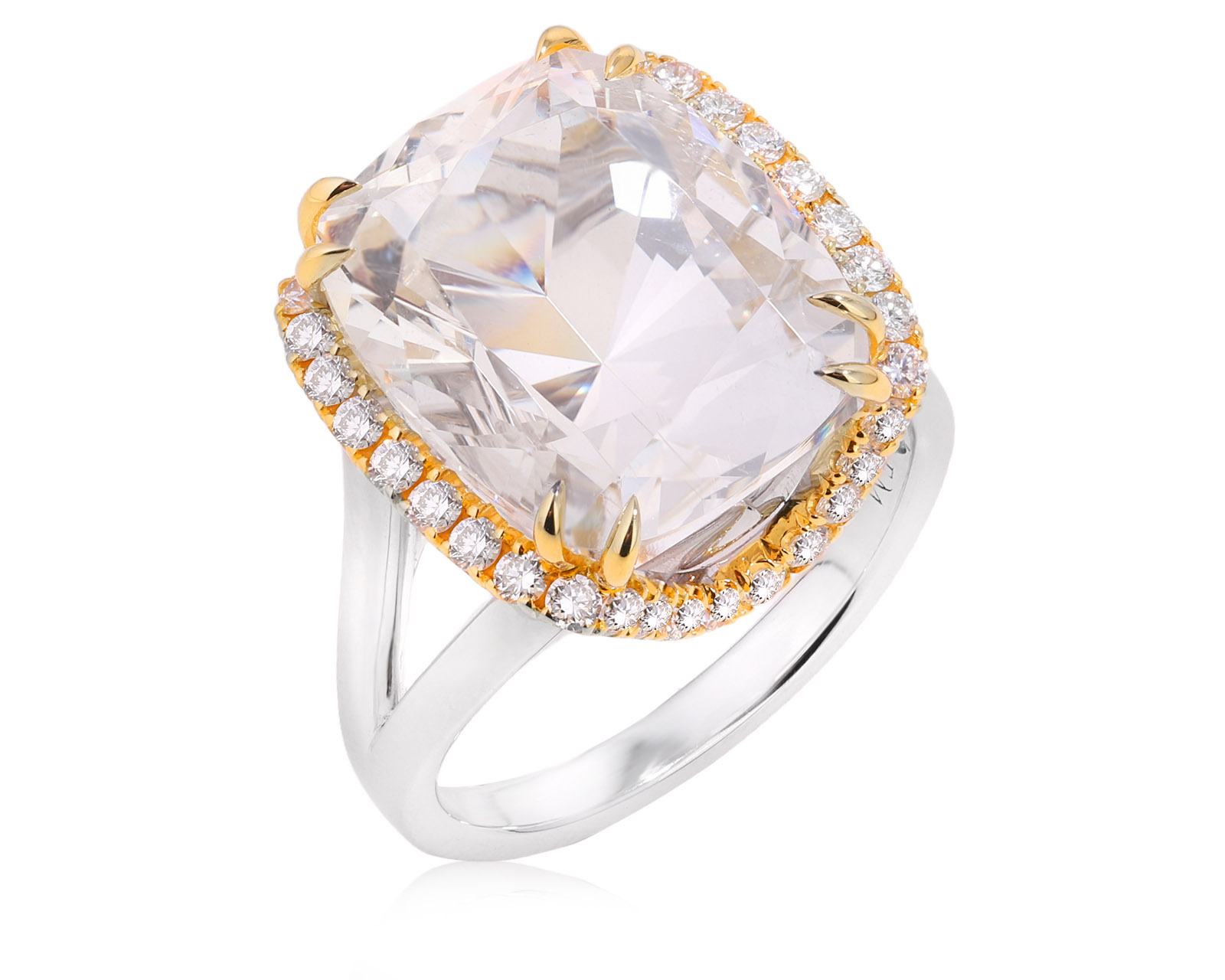 Золотое кольцо с данбуритом 13.36ct Evgeny Matveev 210725/Б197