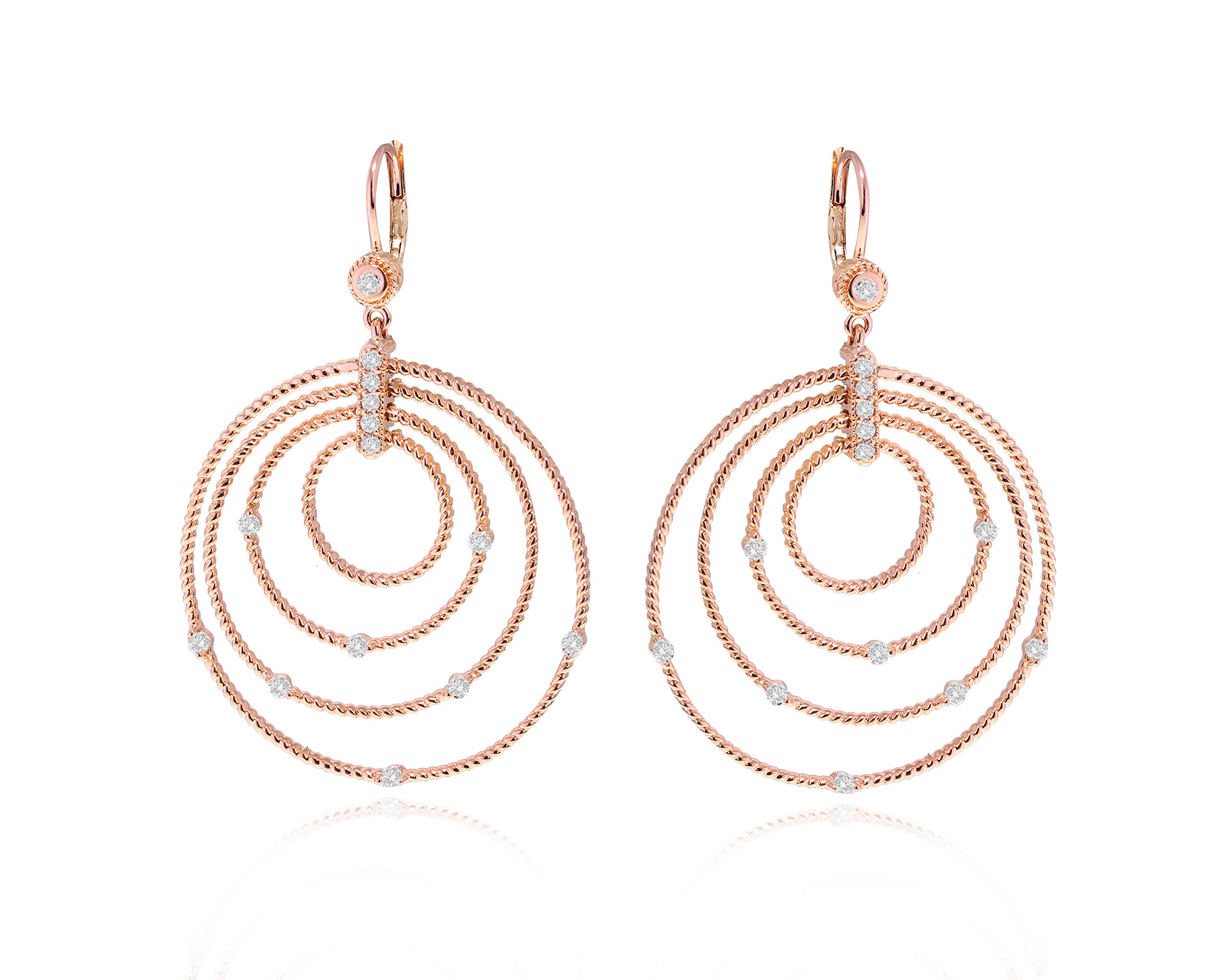 Золотые серьги с бриллиантами 0.66ct 190224/27