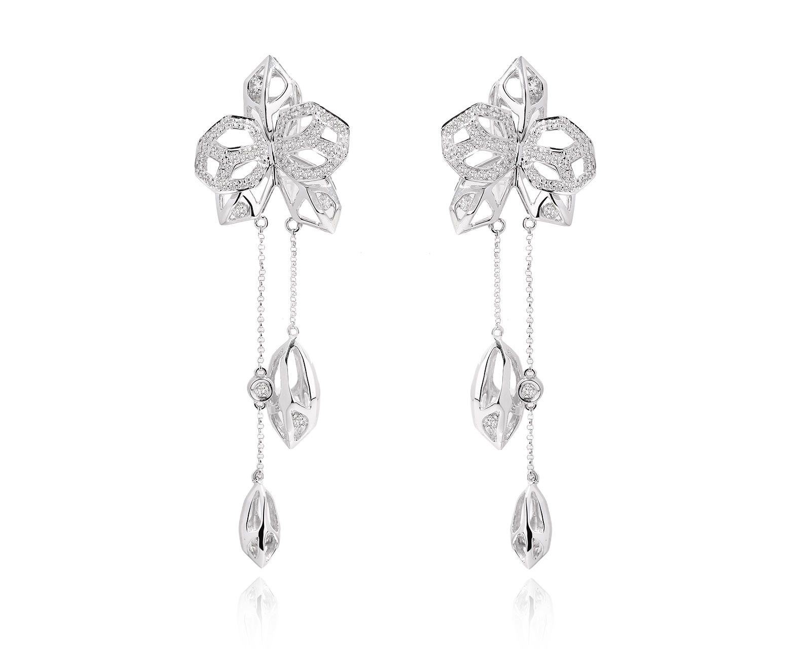 Золотые серьги с бриллиантами 0.94ct 060525/8