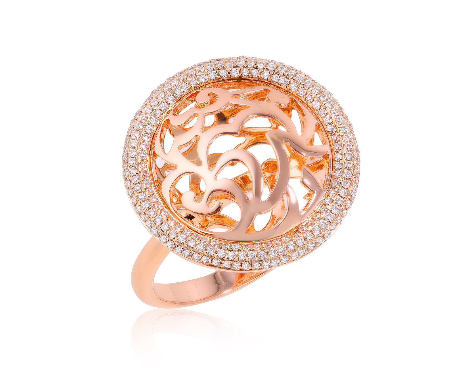 Золотое кольцо с бриллиантами 0.43ct 101224/4