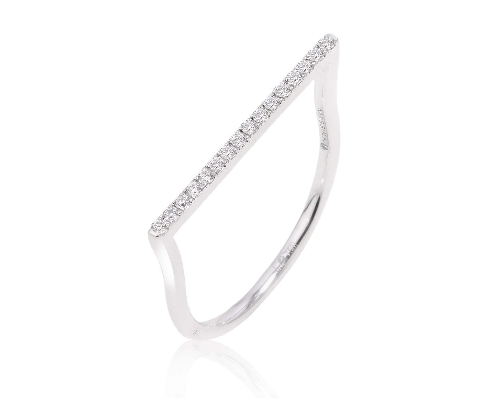 Оригинальное золотое кольцо с бриллиантами 0.08ct Messika Gatsby 140425/1