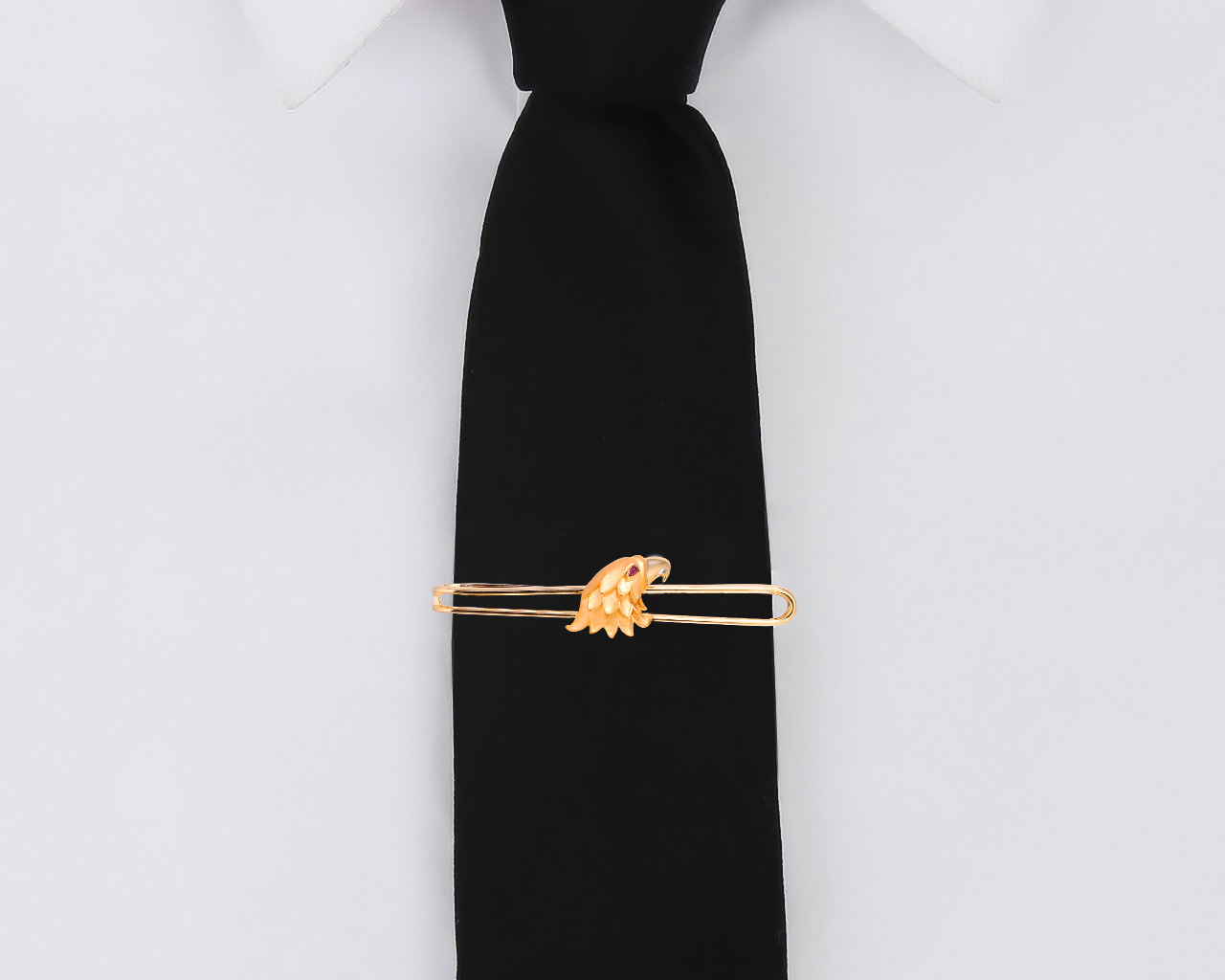 Оригинальный золотой зажим для галстука Carrera y Carrera Eagle