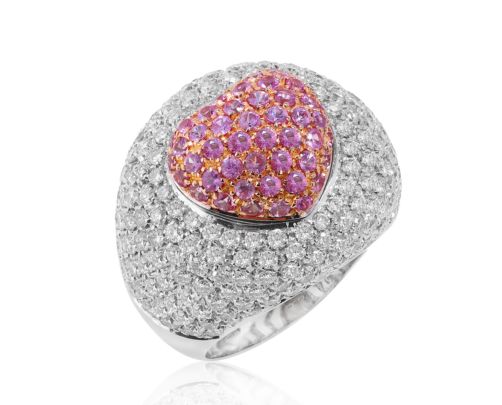 Оригинальное золотое кольцо с бриллиантами 4.15ct Valente Milano 121019/КМ05