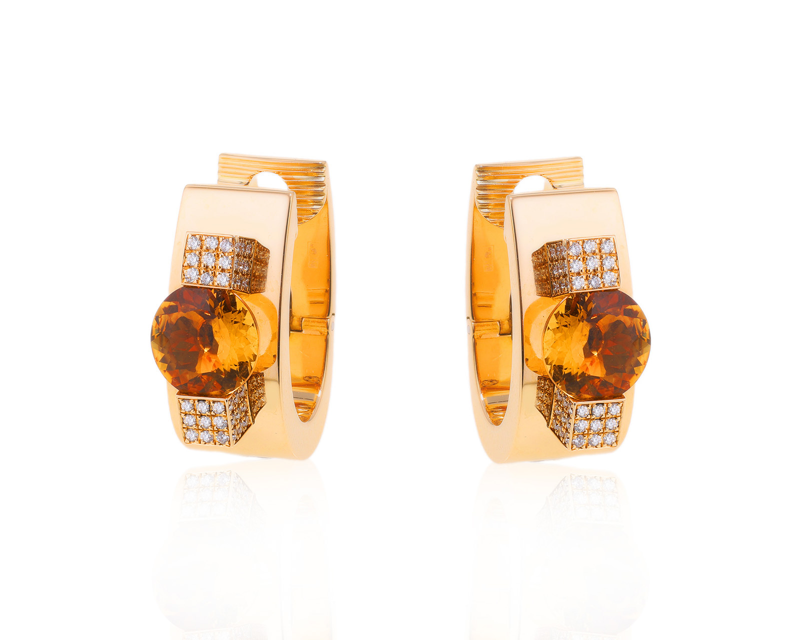 Оригинальные золотые серьги с цитринами 5.30ct Chopard 061223/5