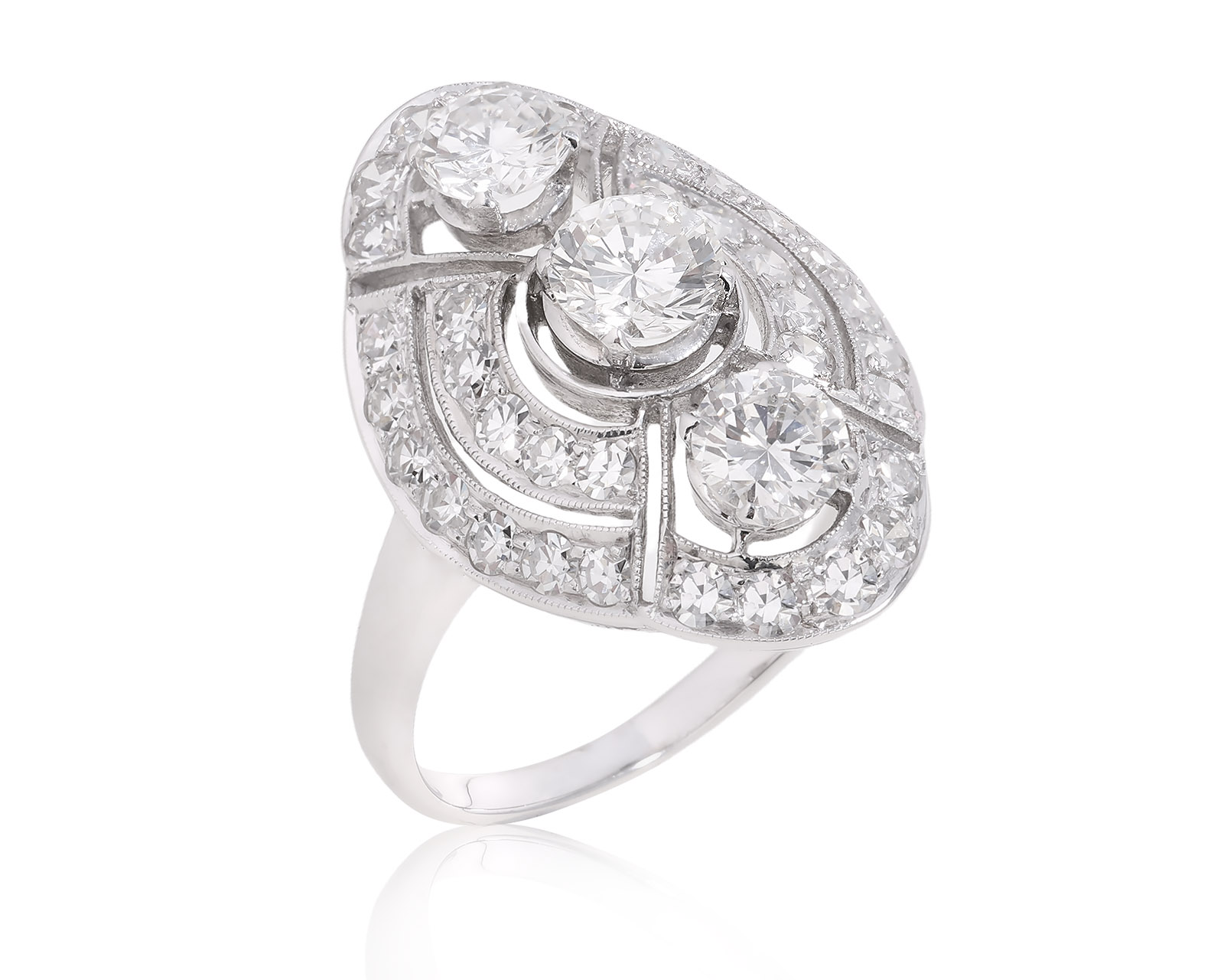 Золотое кольцо с бриллиантами 2.47ct 040325/2