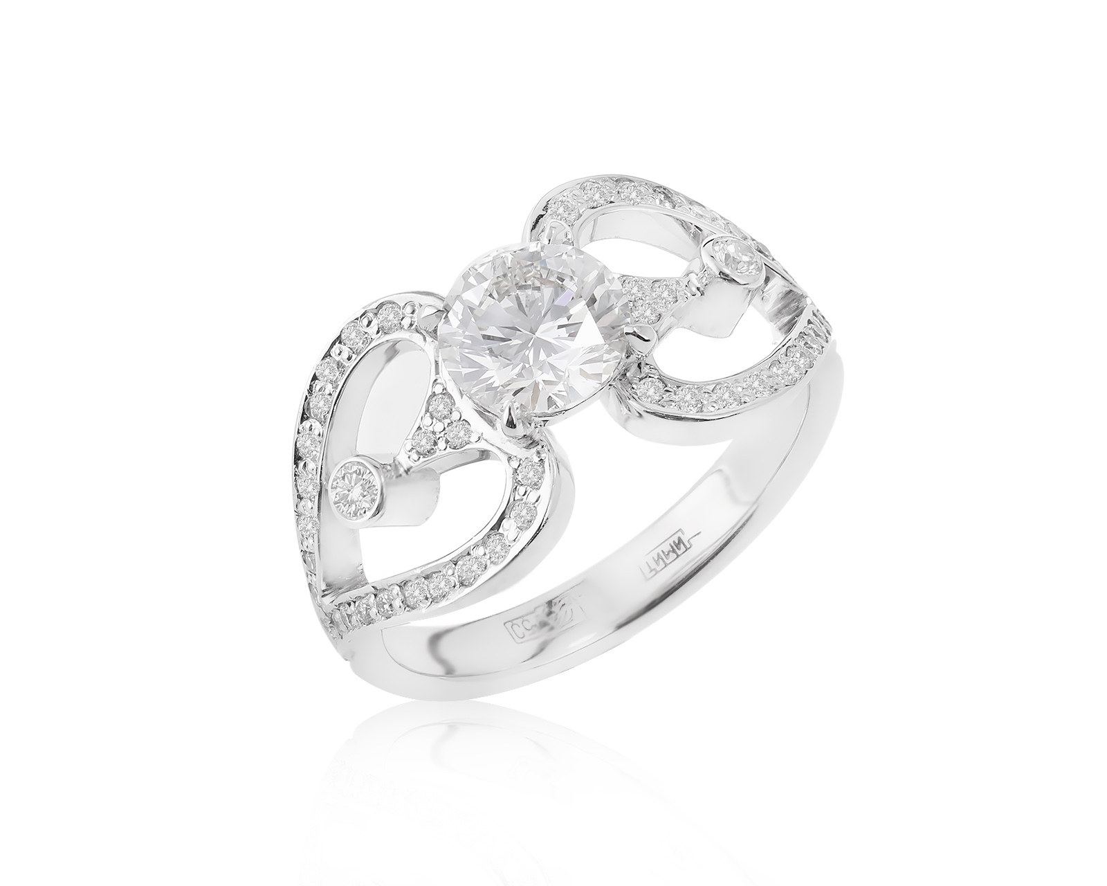 Золотое кольцо с бриллиантами 1.40ct 140723/2