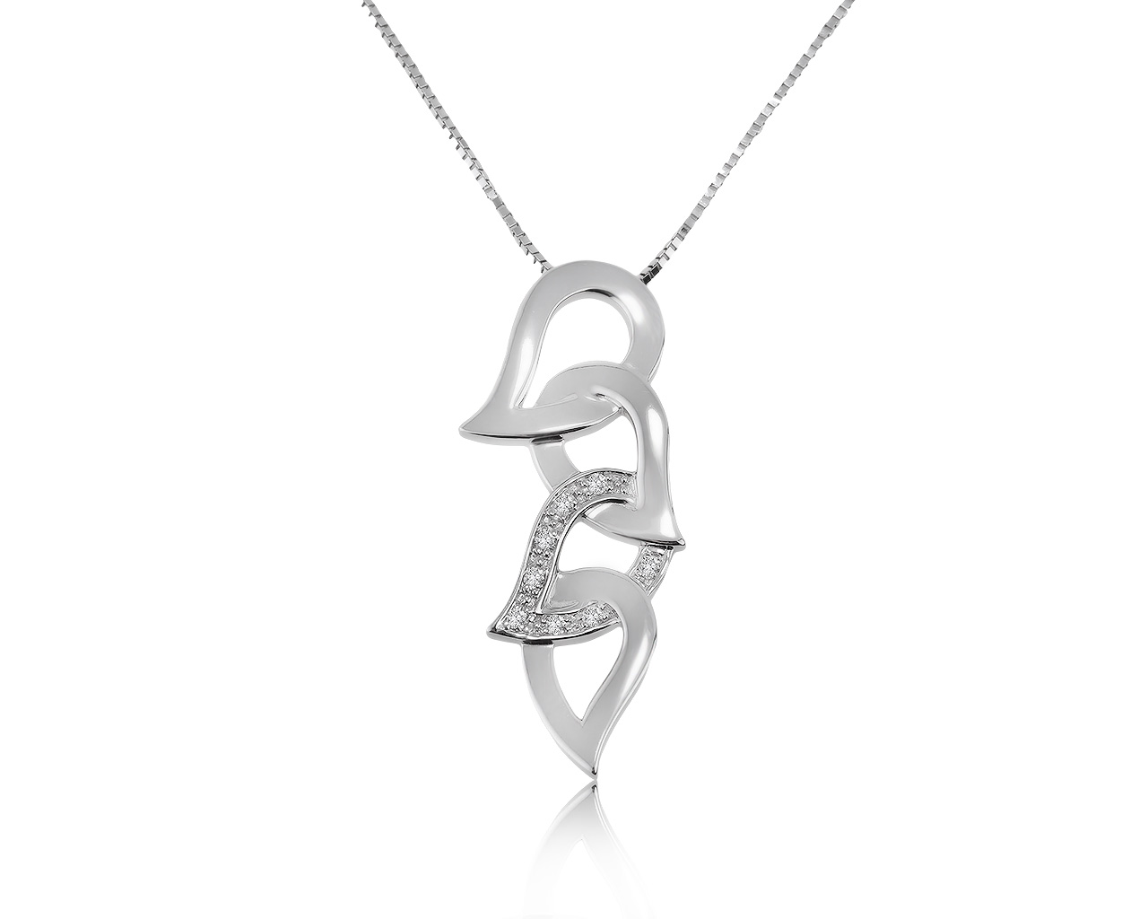 Оригинальный золотой кулон с бриллиантами 0.10ct Cacharel 070421/2