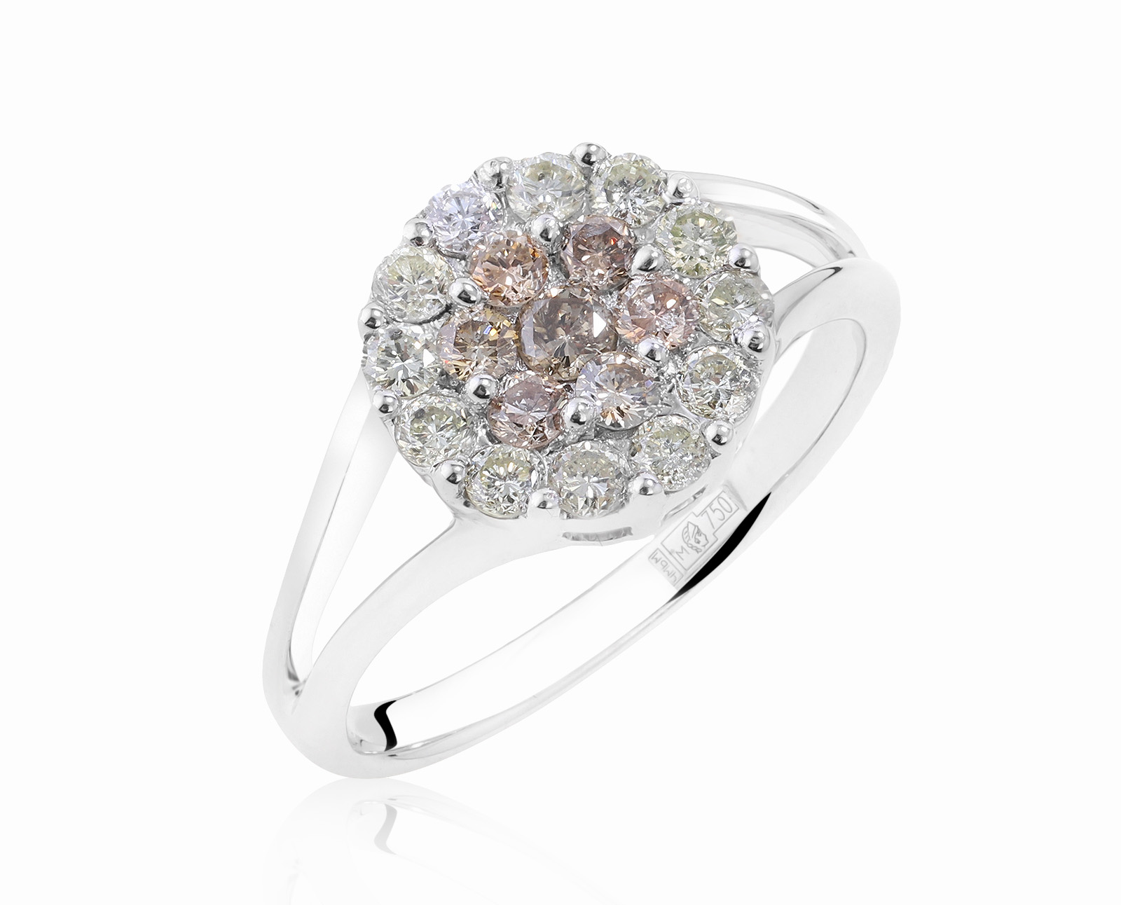 Волшебное золотое кольцо с бриллиантами 0.70ct 090921/9