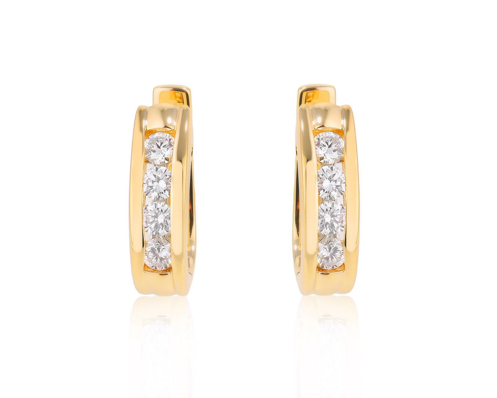 Золотые серьги с бриллиантами 0.80ct 111024/13