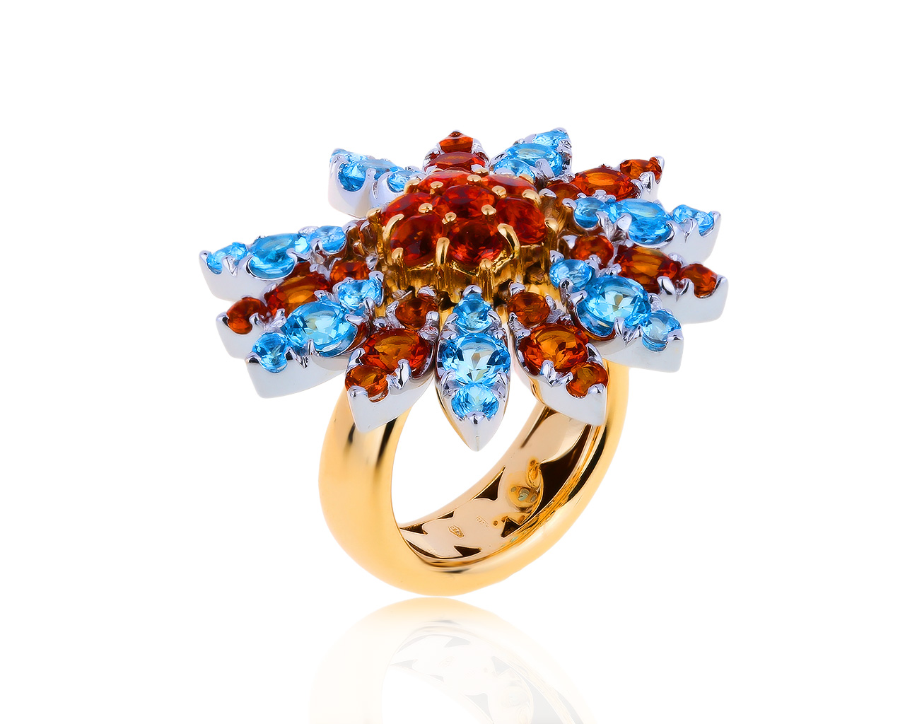 Оригинальное золотое кольцо с цитринами 3.56ct Pasquale Bruni 021219/5