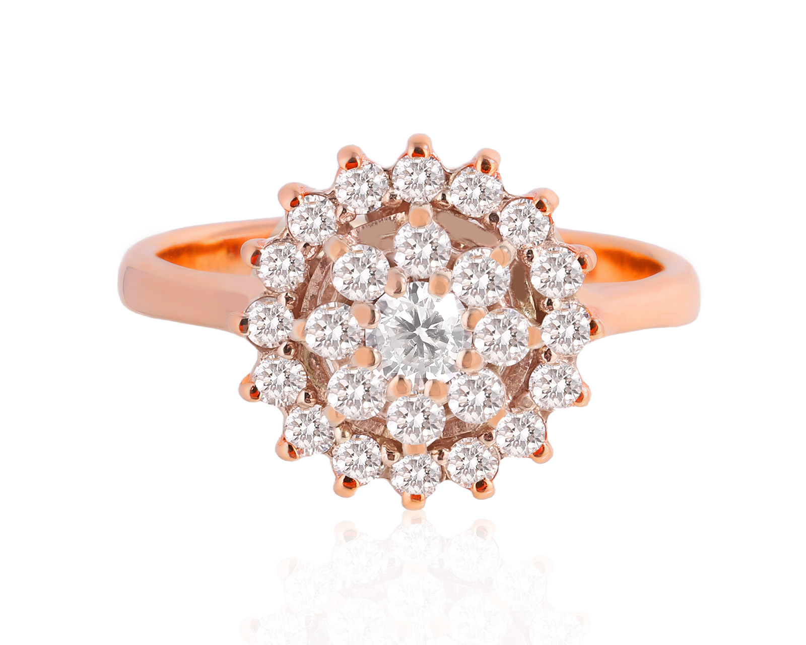 Оригинальное золотое кольцо ЭПЛ Якутские бриллианты 230625/5