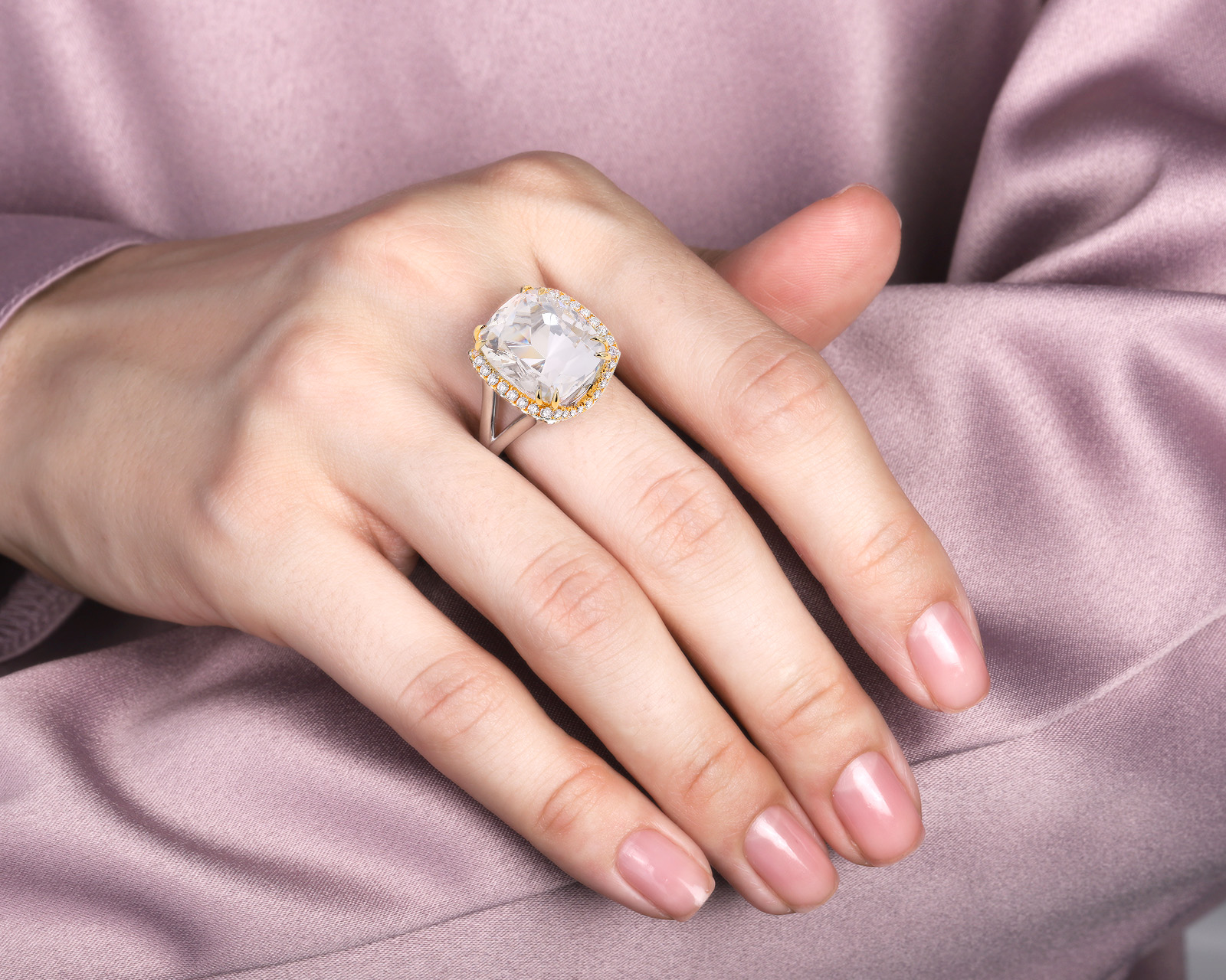 Золотое кольцо с данбуритом 13.36ct Evgeny Matveev