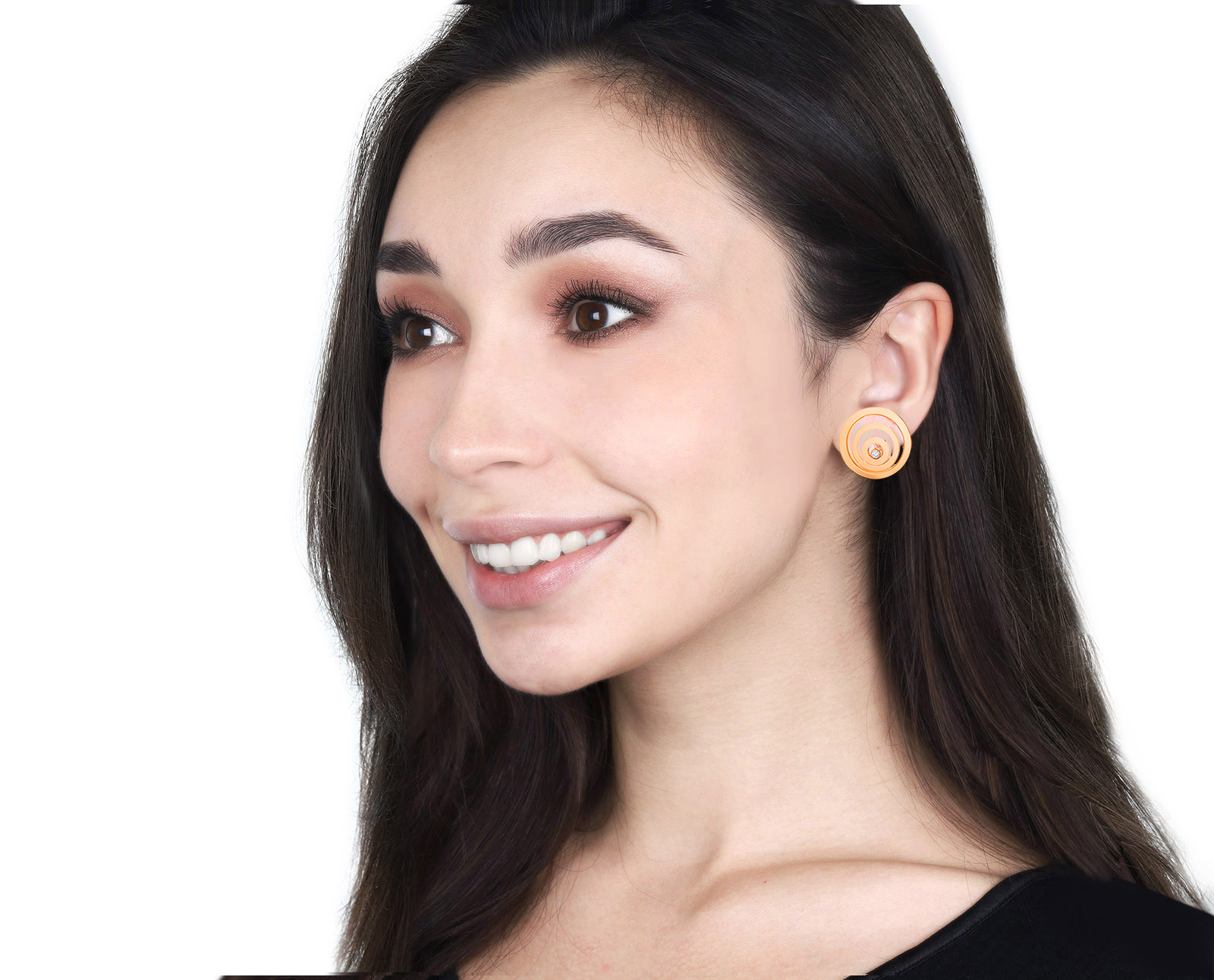 Оригинальные золотые серьги Chopard Happy Spirit