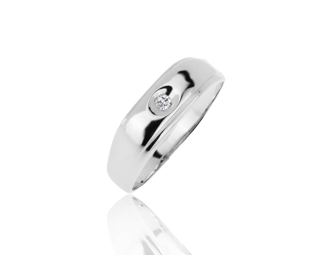 Оригинальное золотое кольцо с бриллиантом 0.08ct Damiani 170919/4