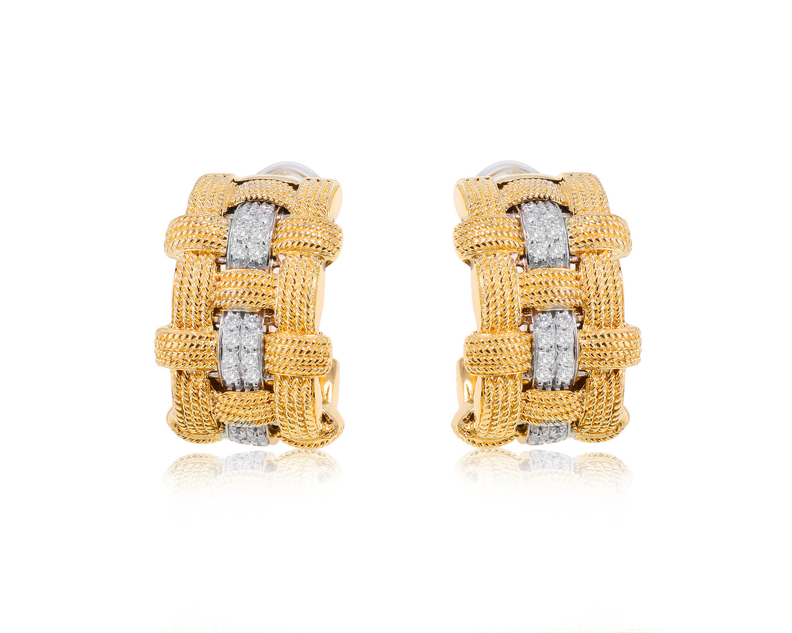 Оригинальные золотые серьги с бриллиантами 0.48ct Roberto Coin Appasionata 270324/11