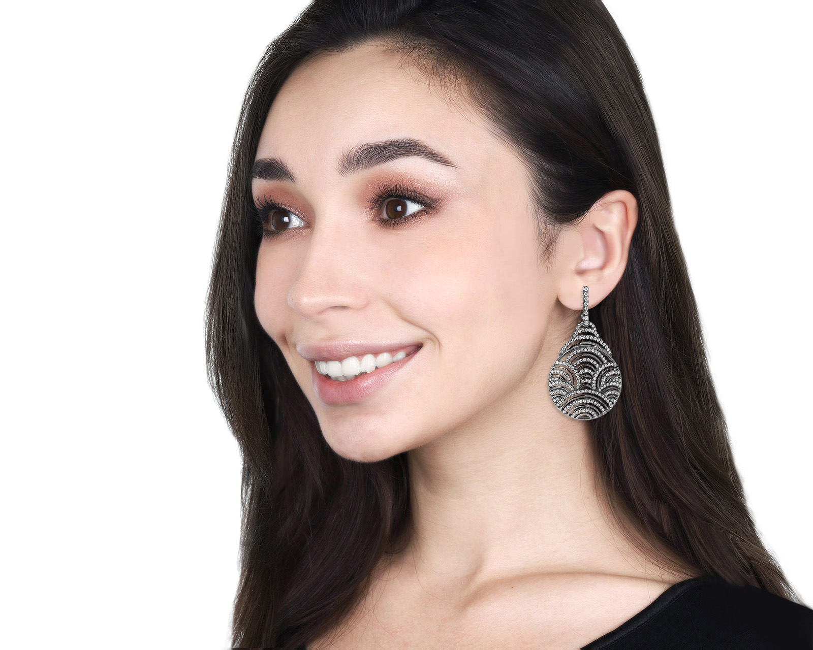 Оригинальные золотые серьги с бриллиантами 3.26ct Bellini