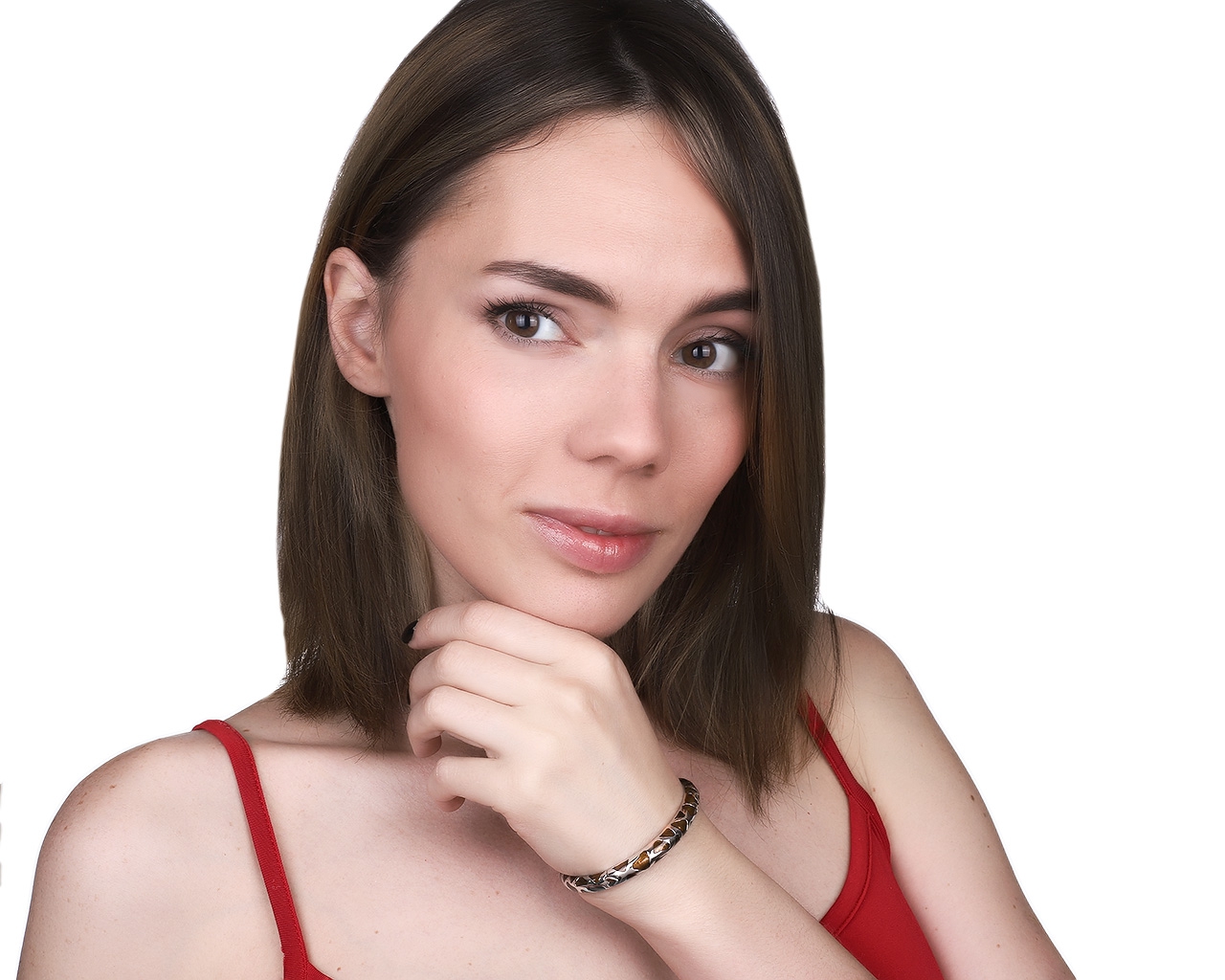 Оригинальный золотой браслет с эмалью Roberto Coin Girafe