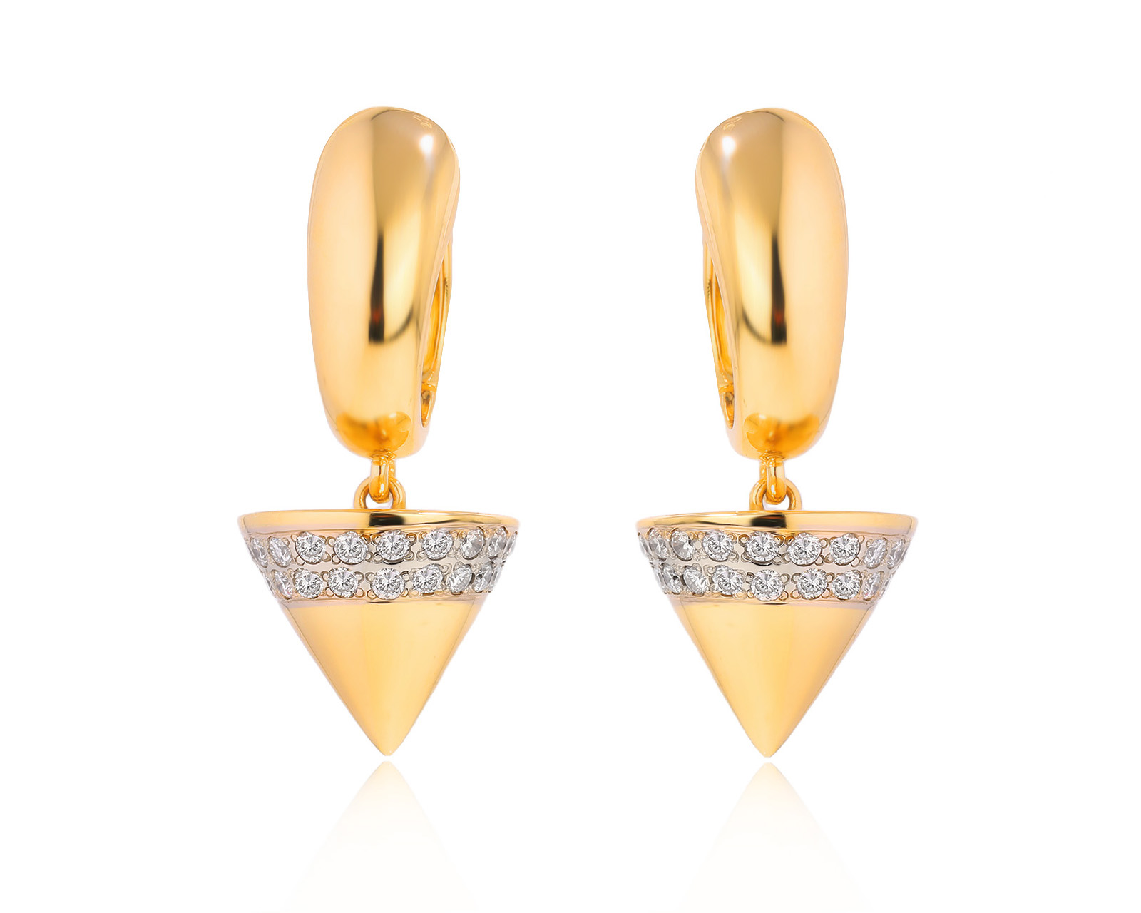 Золотые серьги с бриллиантами 1.90ct 100925/4