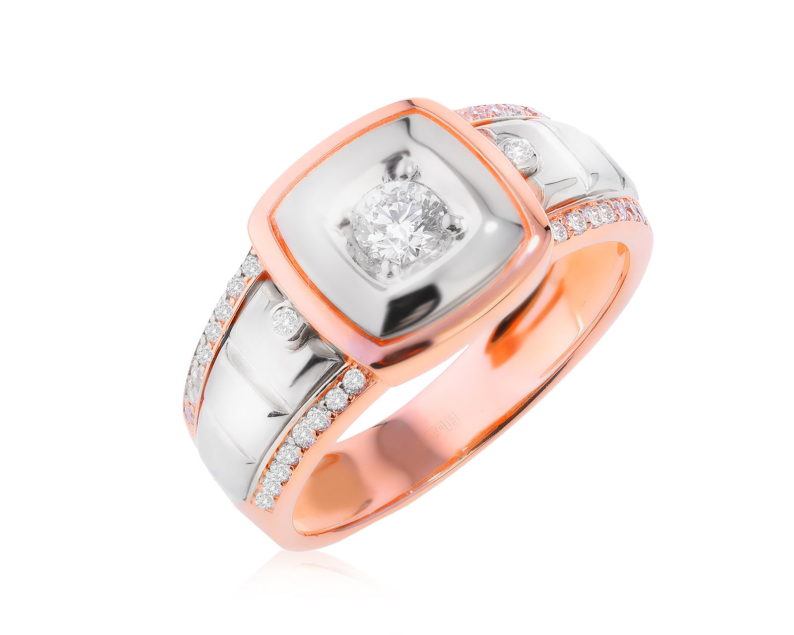 Золотое кольцо с бриллиантами 0.53ct 110823/3