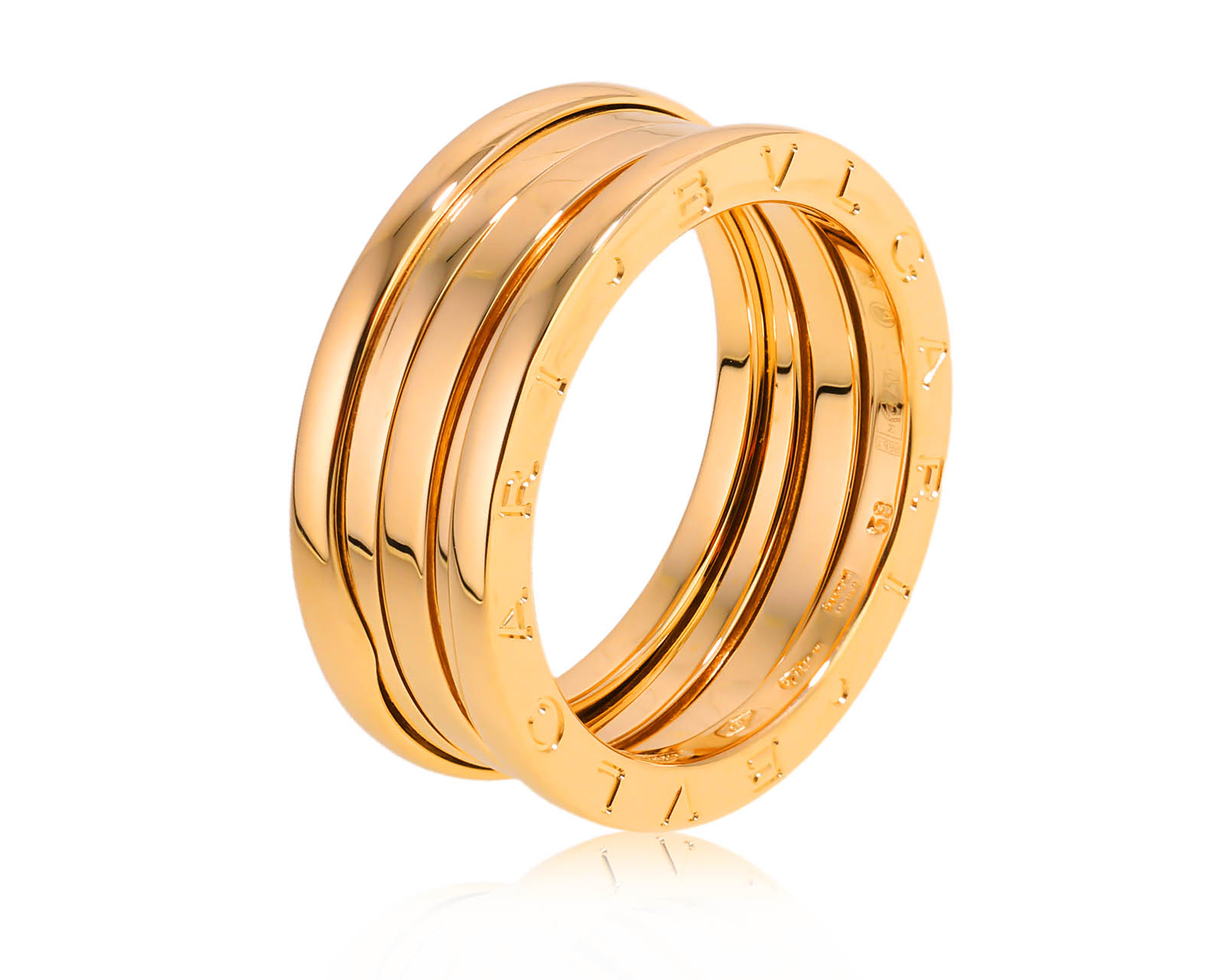 Оригинальное золотое кольцо Bvlgari B.Zero1 990211/1